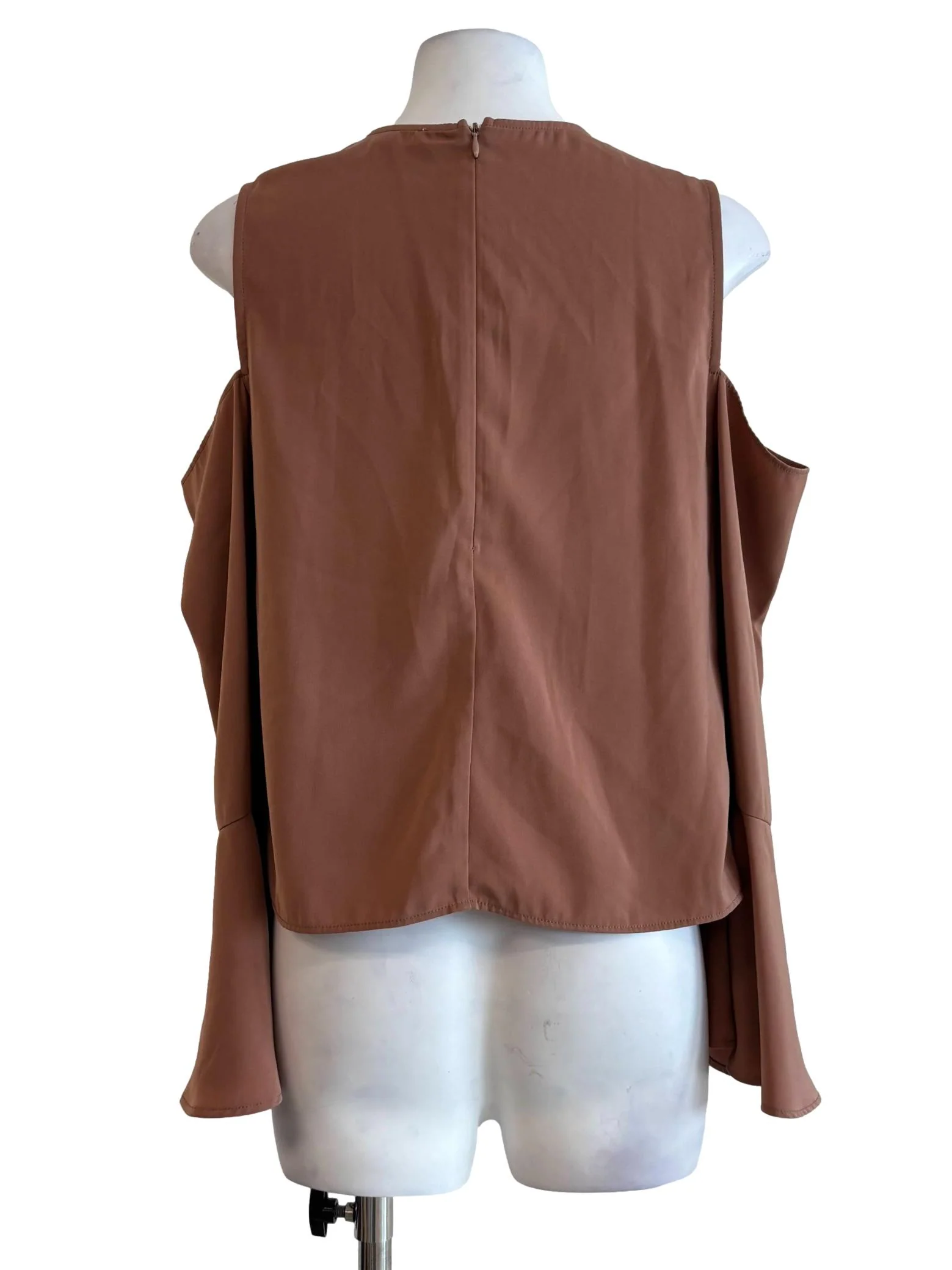 Adobe Brown Off Shoulder Sleeve Top - Image 2