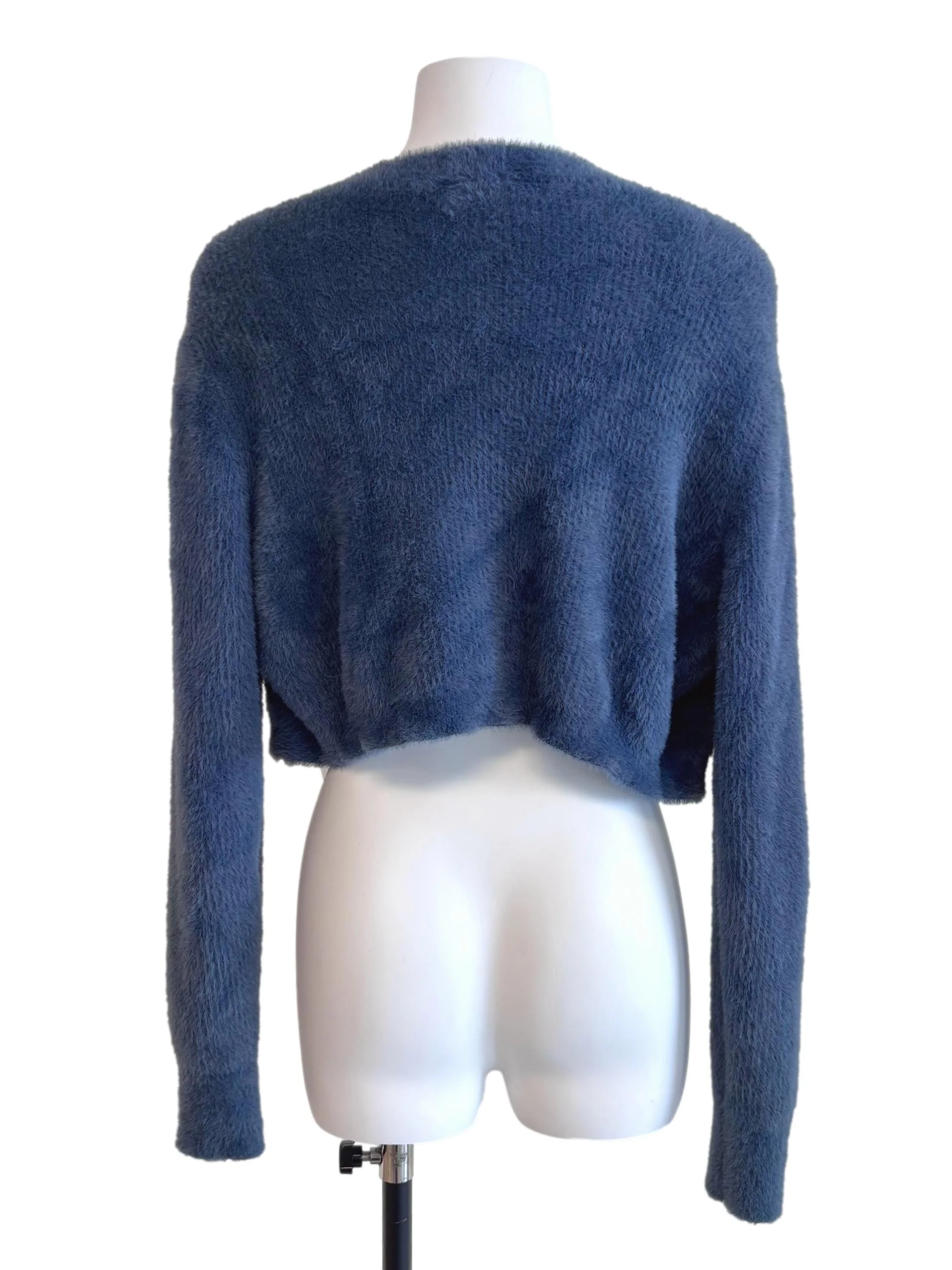 Aegean Blue Fuzzy Cardigan - Image 2