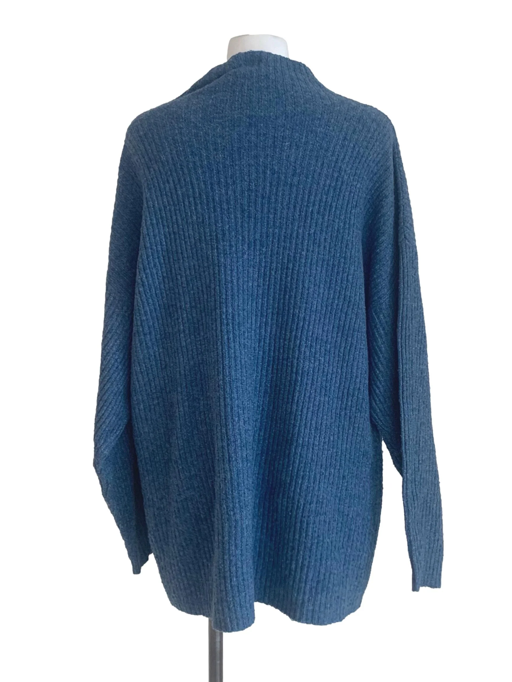 Aegean Blue Knitted High Neck Top LB - Image 2