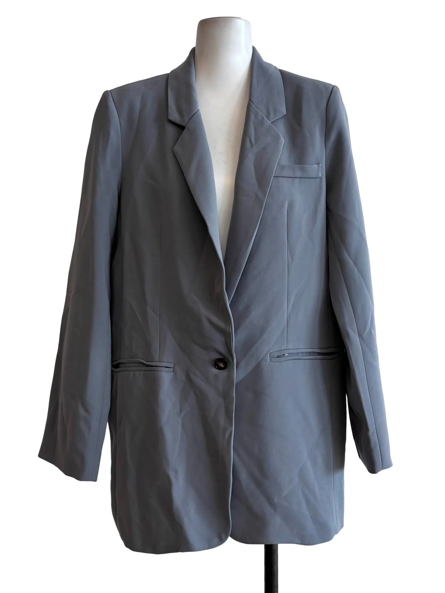 Aegean Blue One Button Blazer