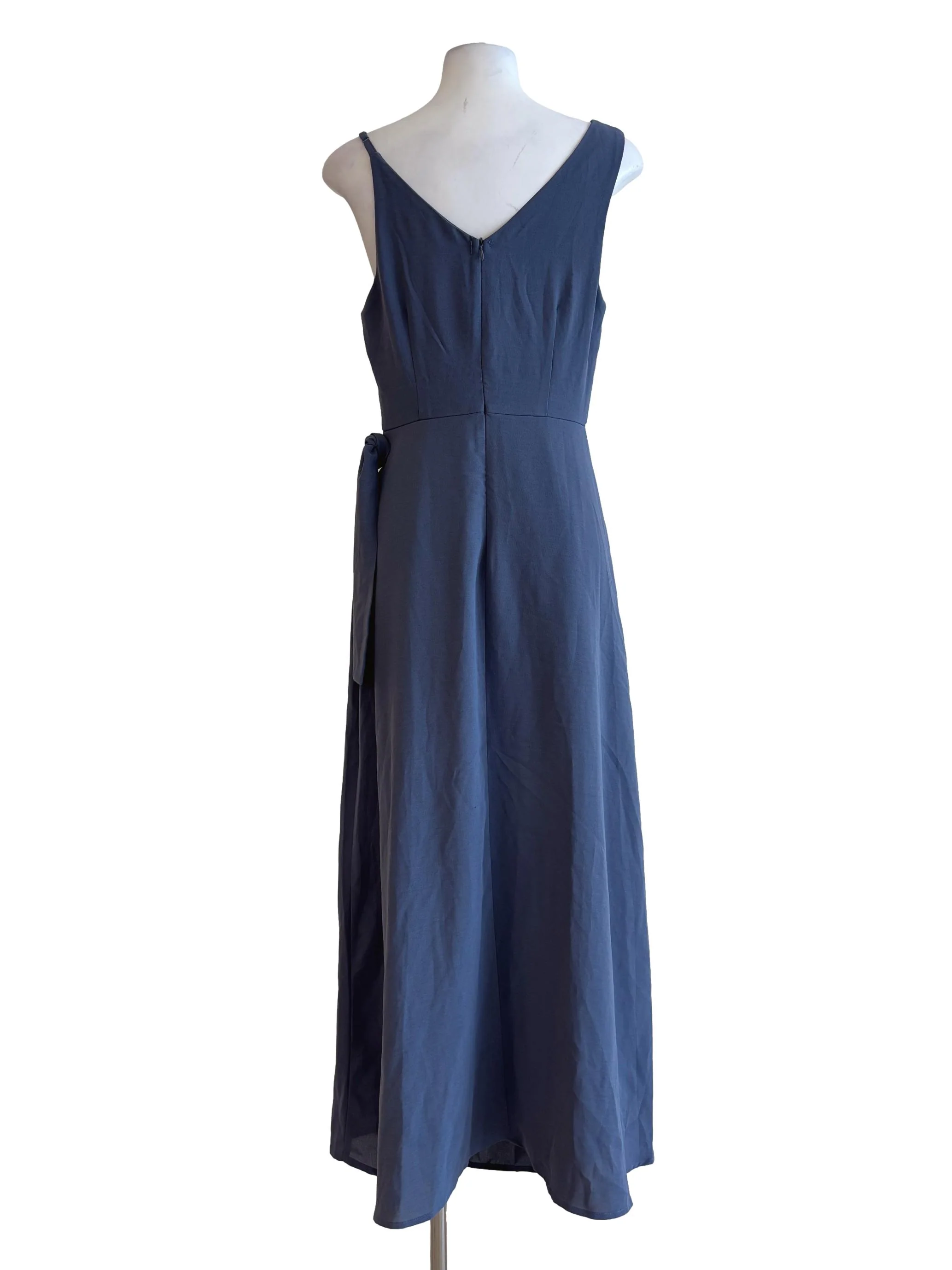 Aegean Blue Sleeveless Wrap Dress YHF - Image 2