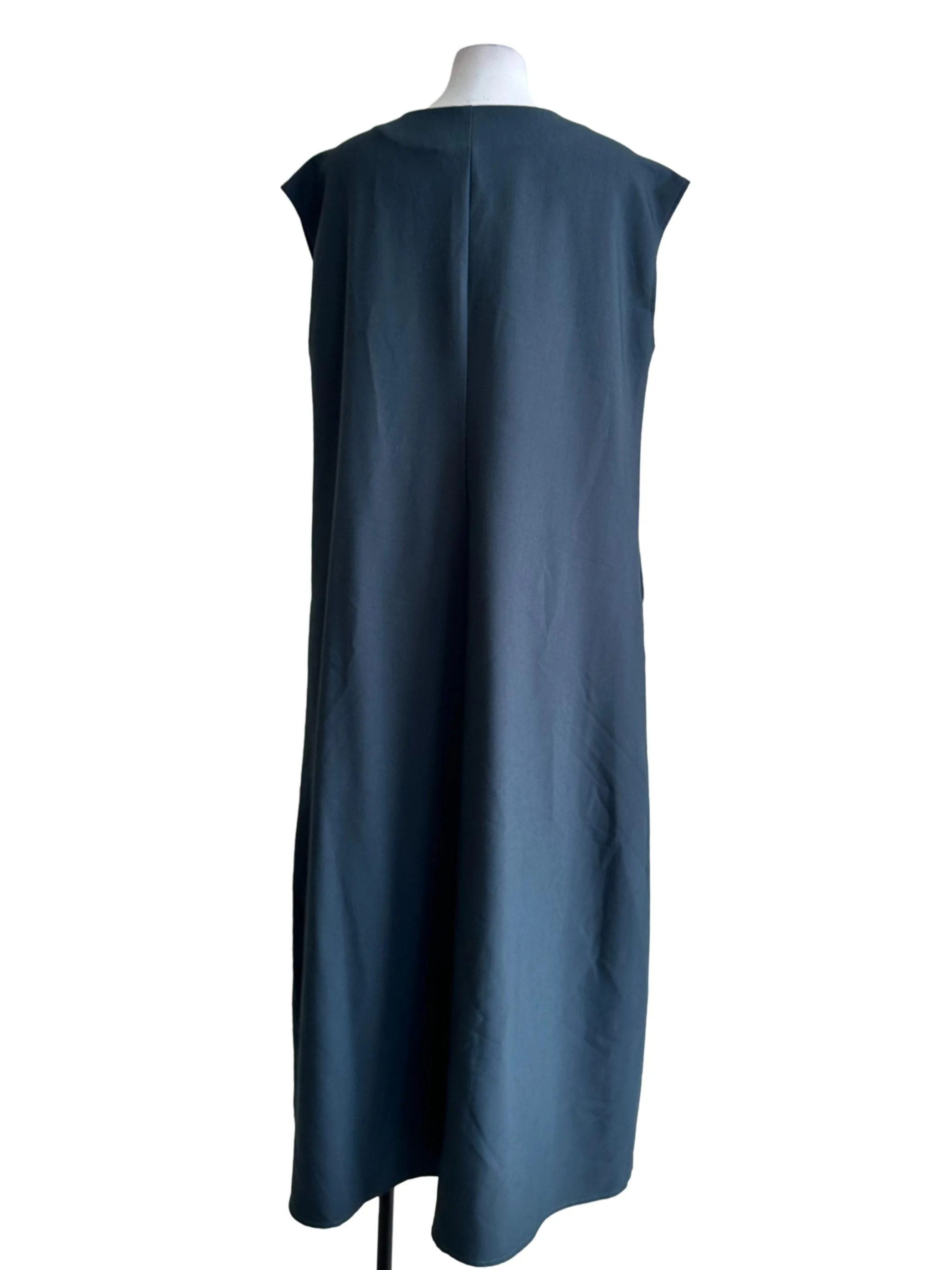 Aegean Blue V Neckline Slit Dress - Image 2