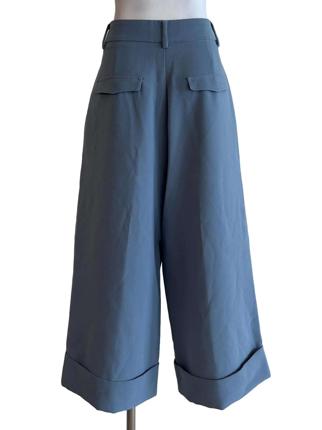 Aegean Blue Wide Leg Cropped Pants - Image 2