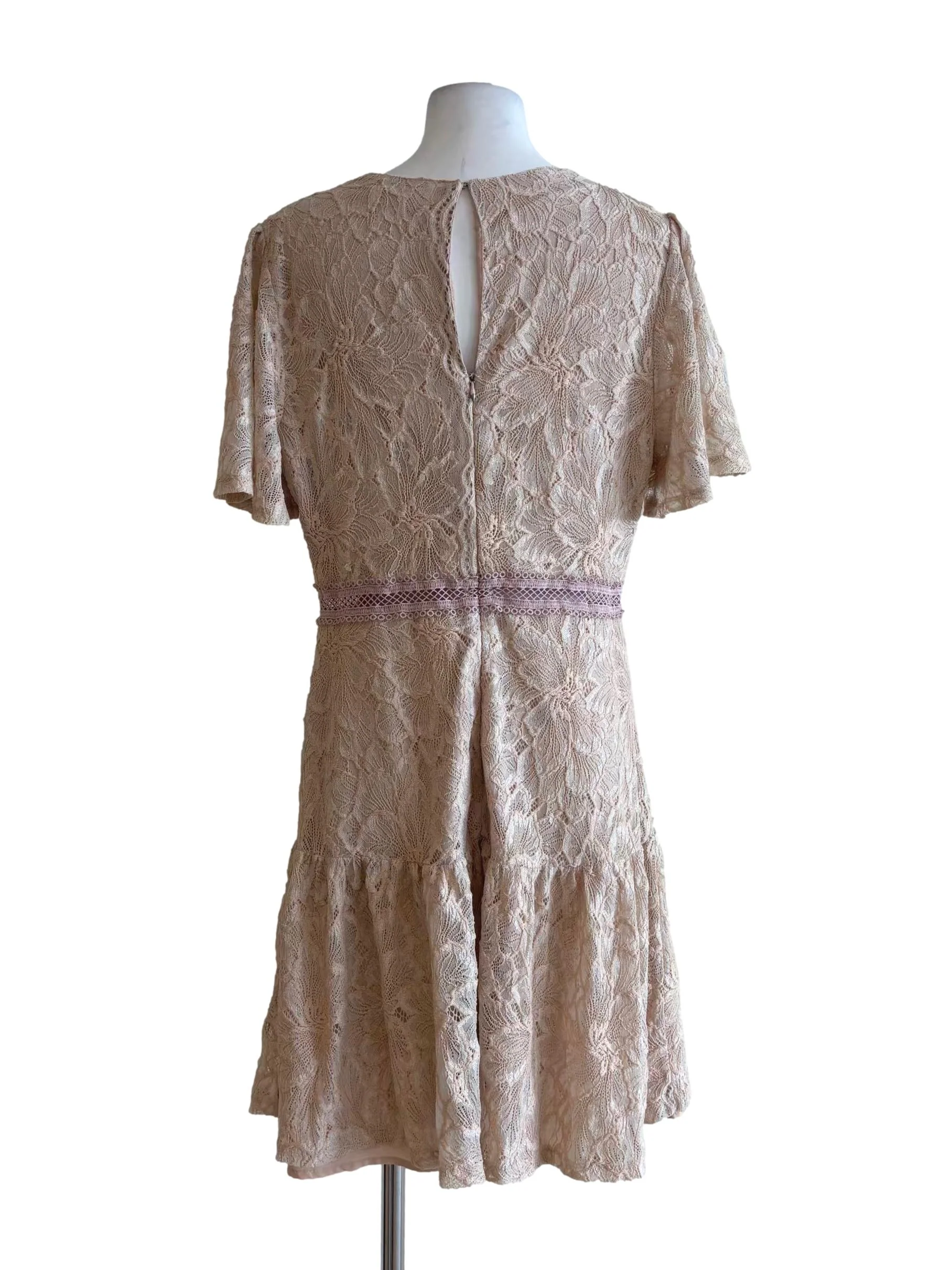 Almond Baby Pink Lace Dress - Image 2