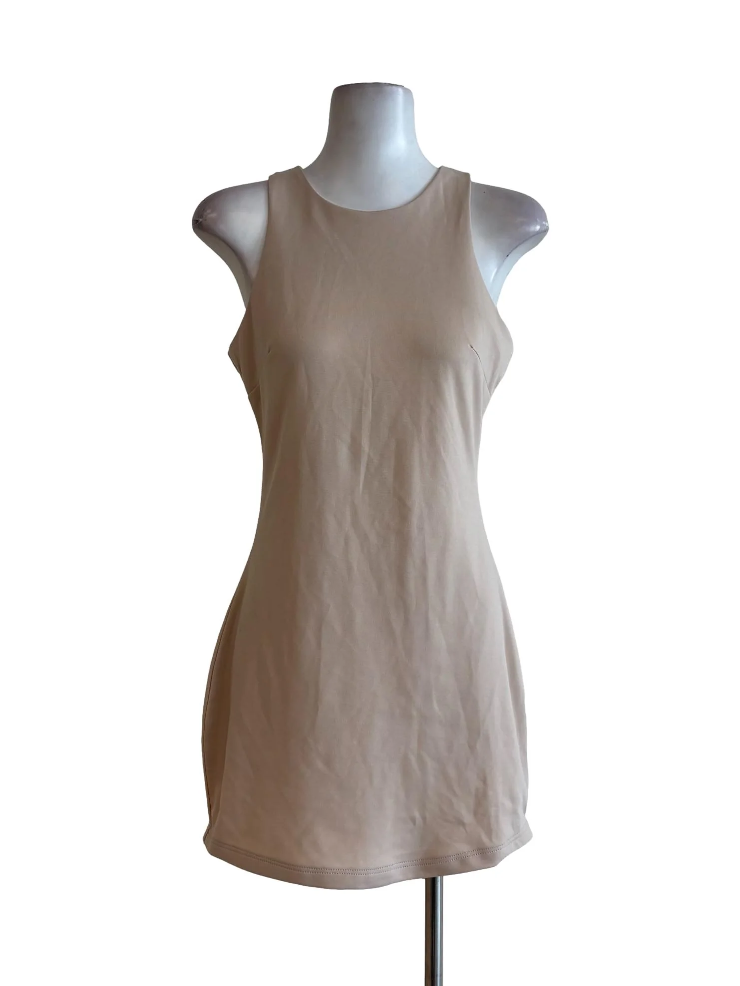 Almond Bodycon Round Neck Dress