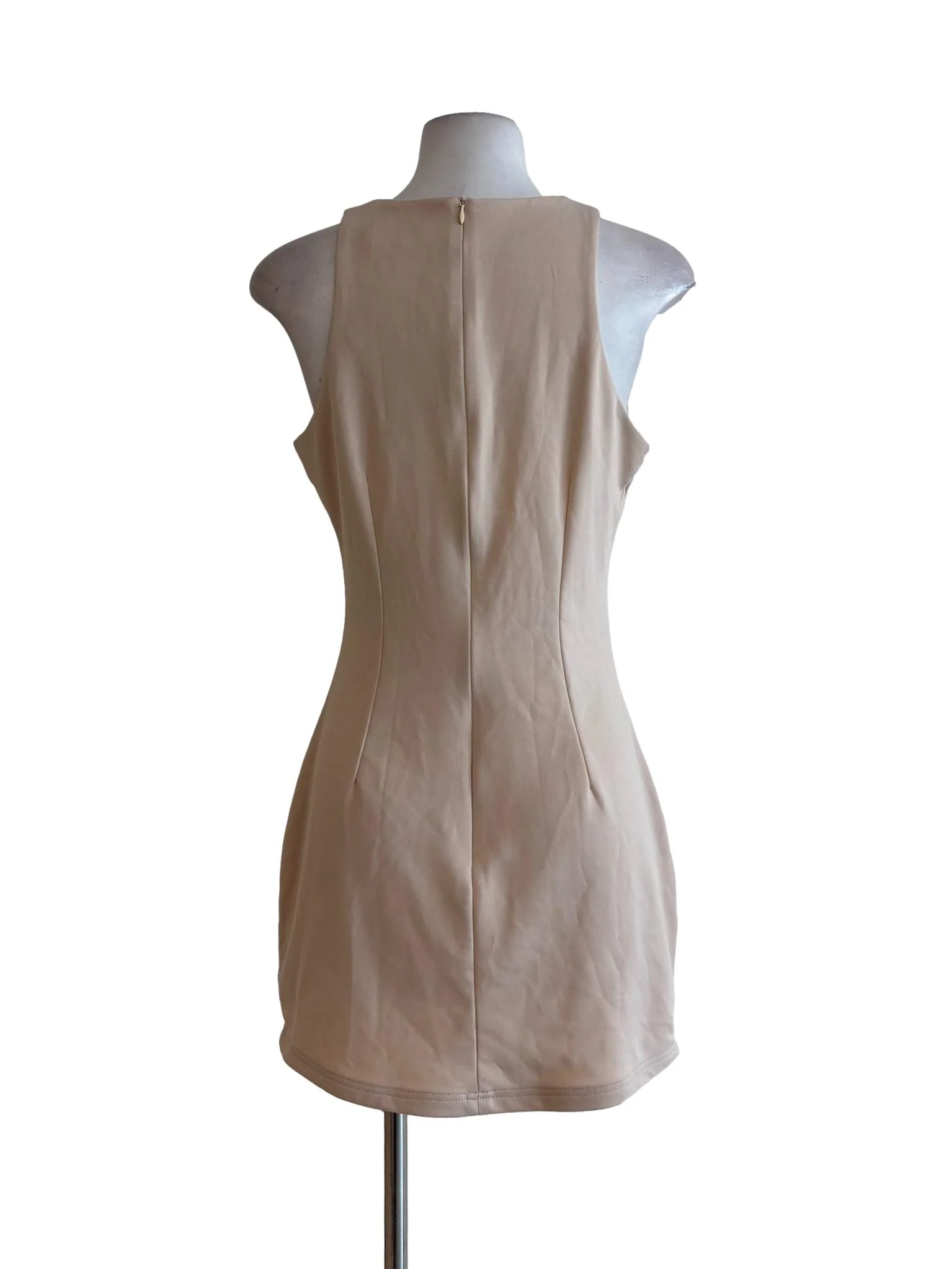 Almond Bodycon Round Neck Dress - Image 2