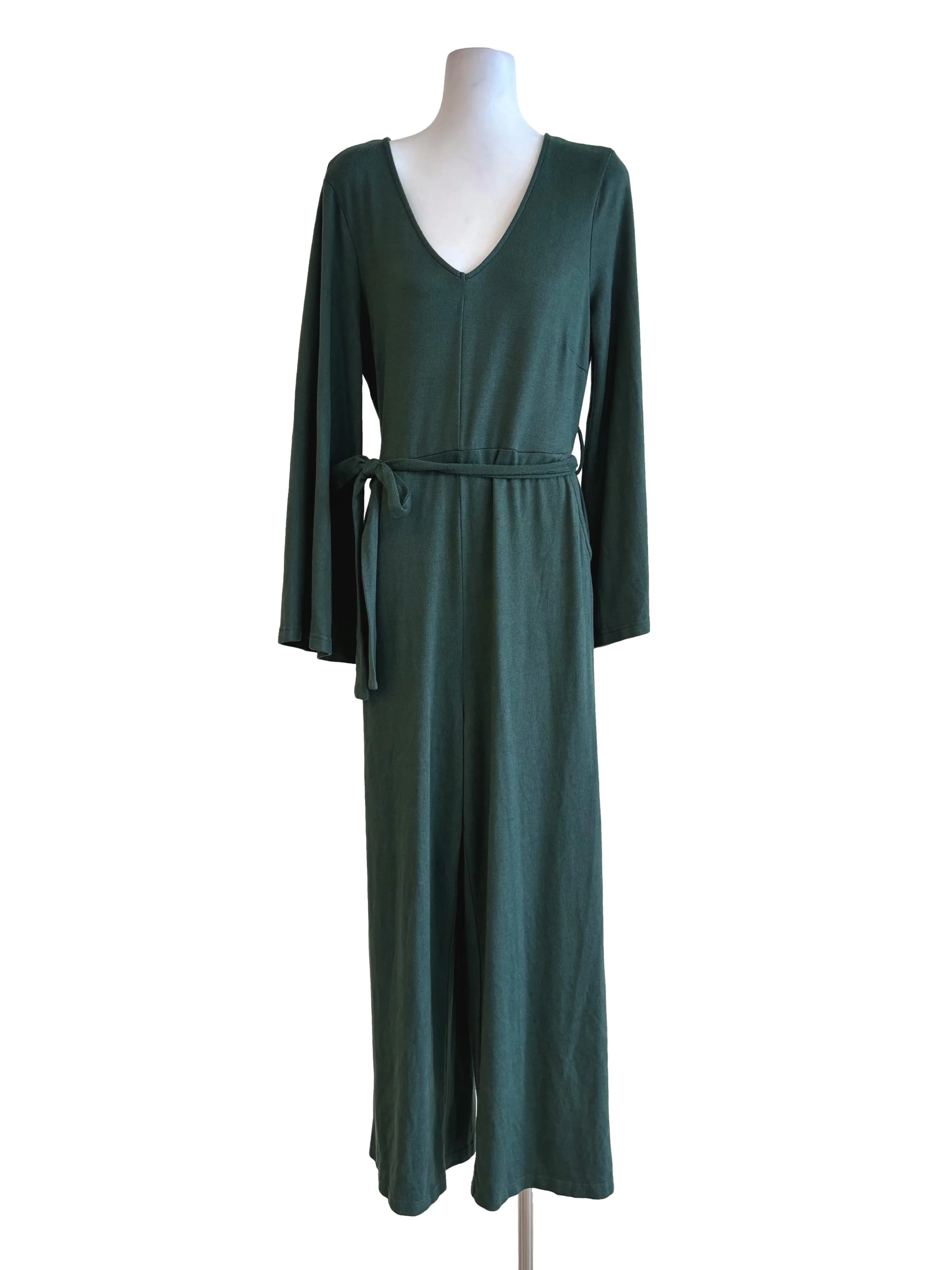 Amazon Green Long Sleeve Cotton Jumpsuit