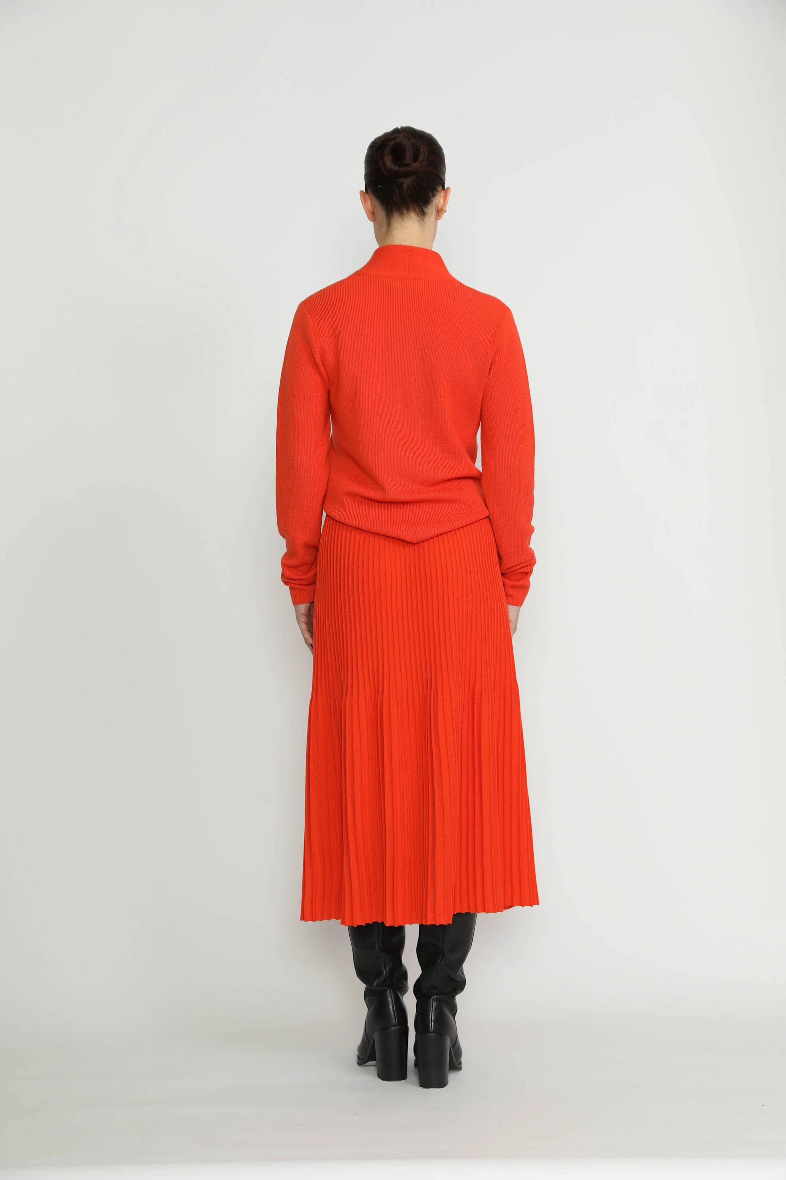 Appenzell Cardigan - Merino Wool Wrap Cardigan In Orange CSN - Image 4