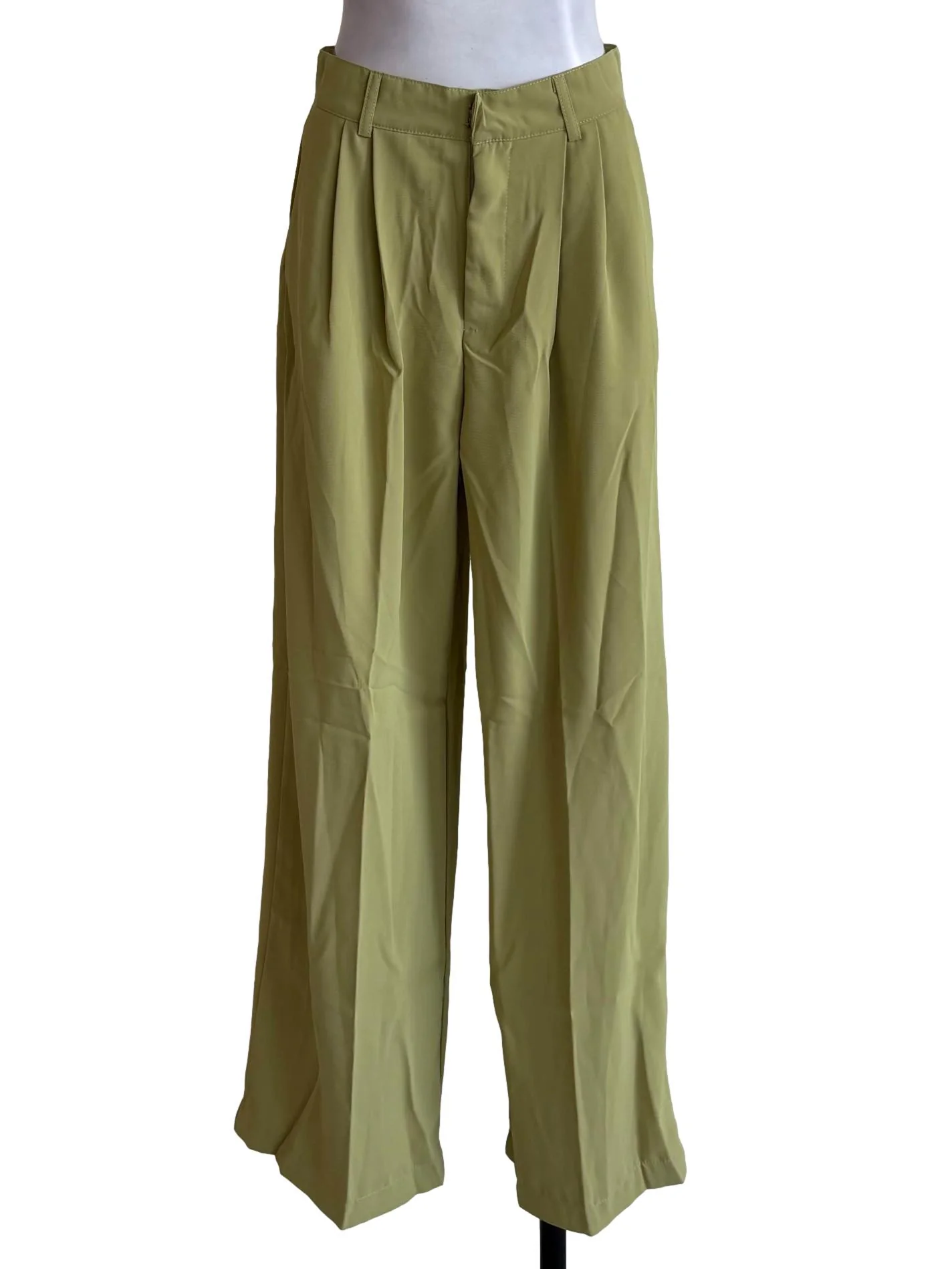 Apple Green Wide Leg Dress Pants