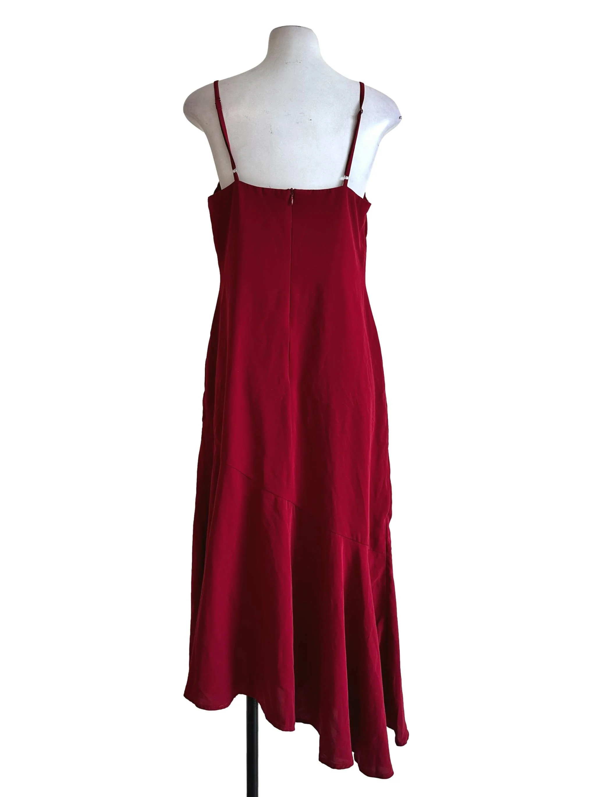 Apple Red Non Padded Midi Slit Dress YHF - Image 2
