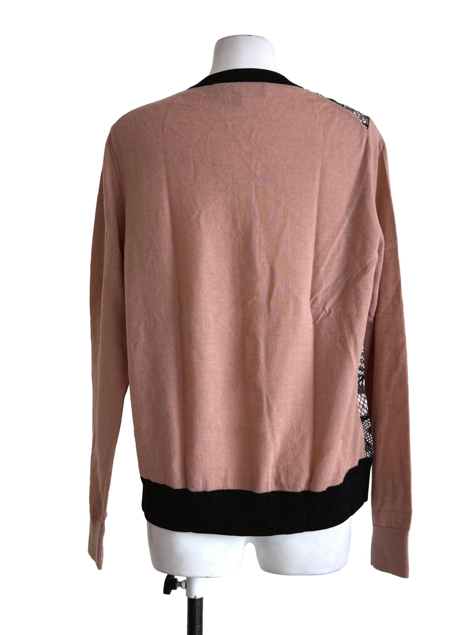 Apricot Black Print Cardigan - Image 2