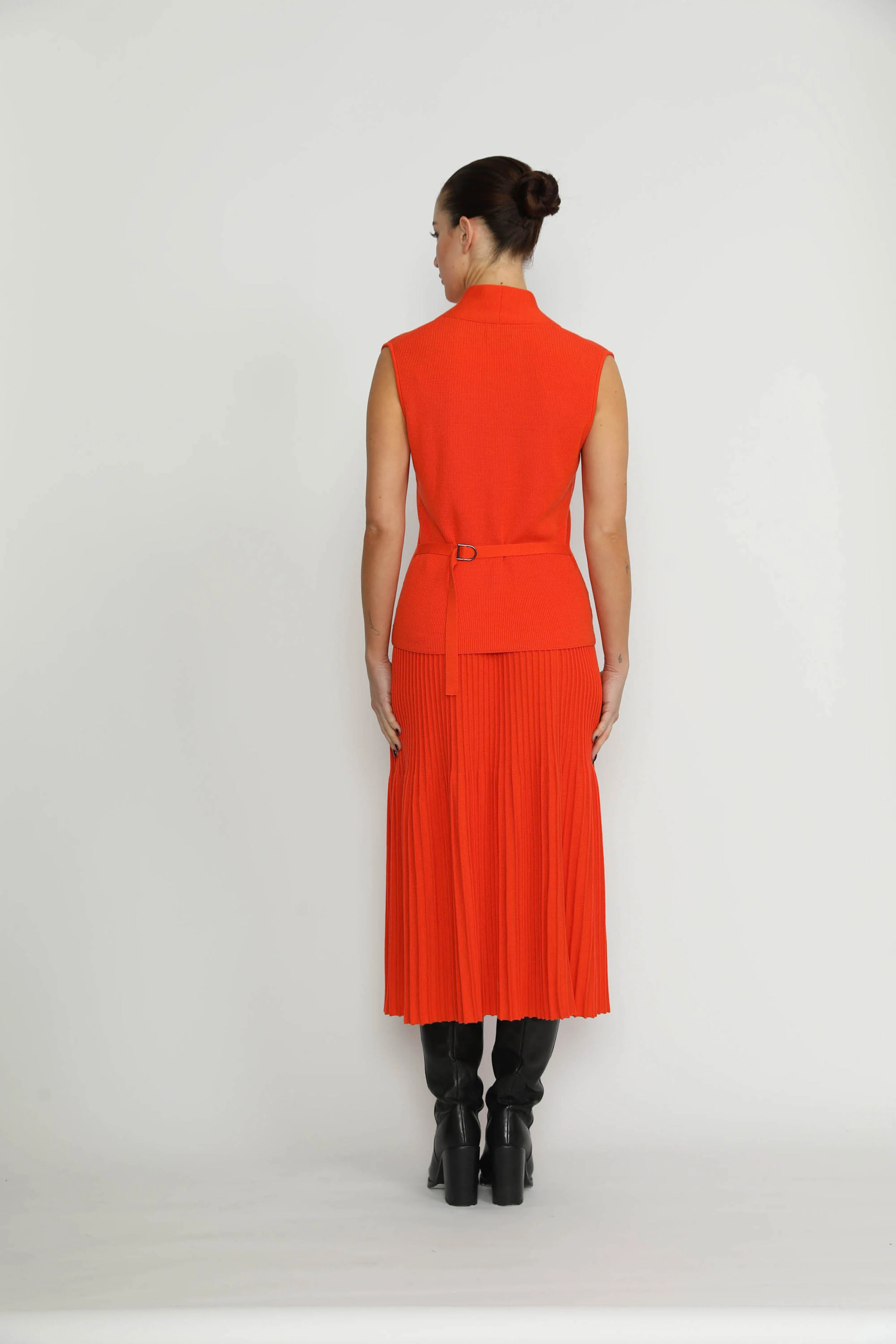 Arbon Waistcoat - Knit Waistcoat In Orange CSN - Image 3