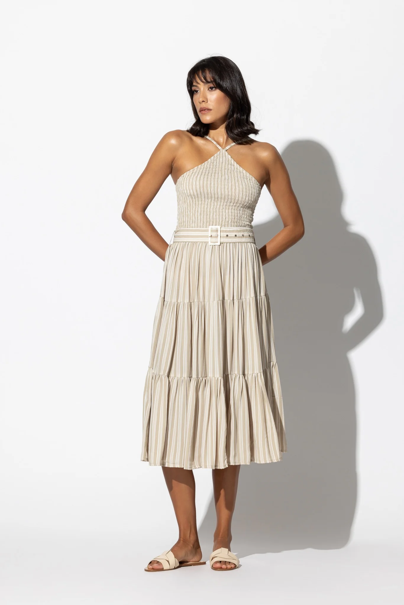 Arlen Midi Dress In Lottie - White CSN - Image 4