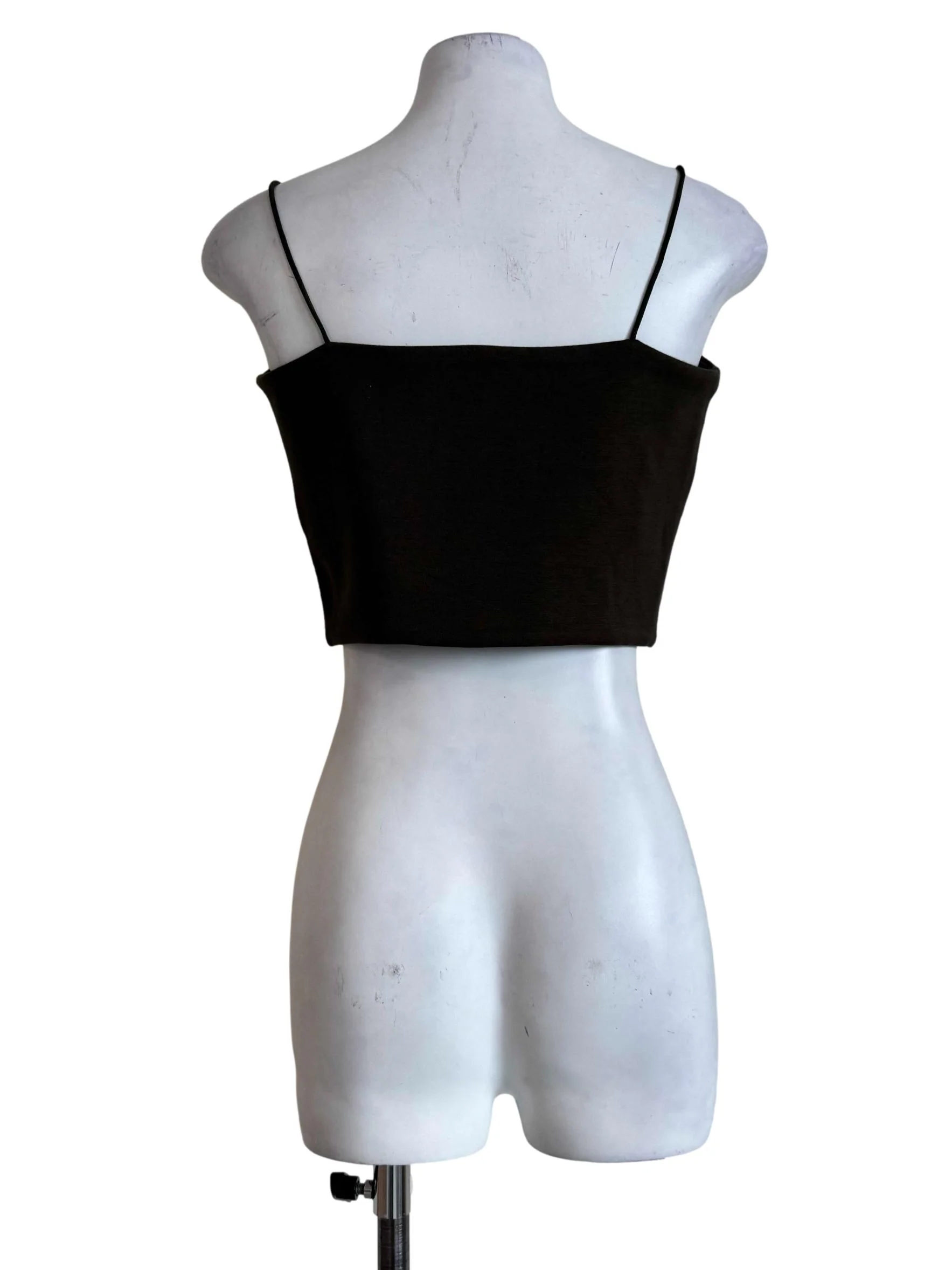 Army Green Cropped Cami Top - Image 2
