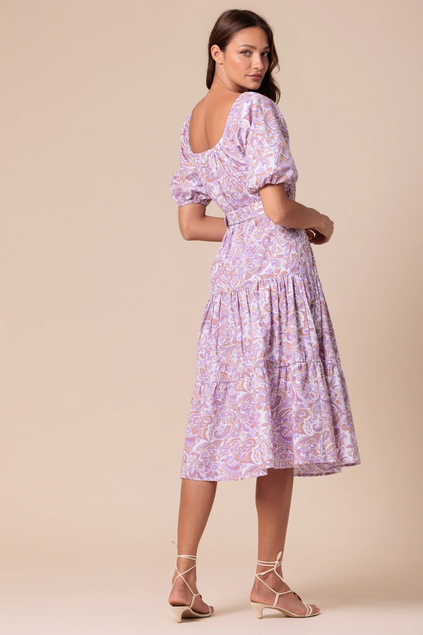 Arra Dress In Crystal Paisley - Purple CSN - Image 6