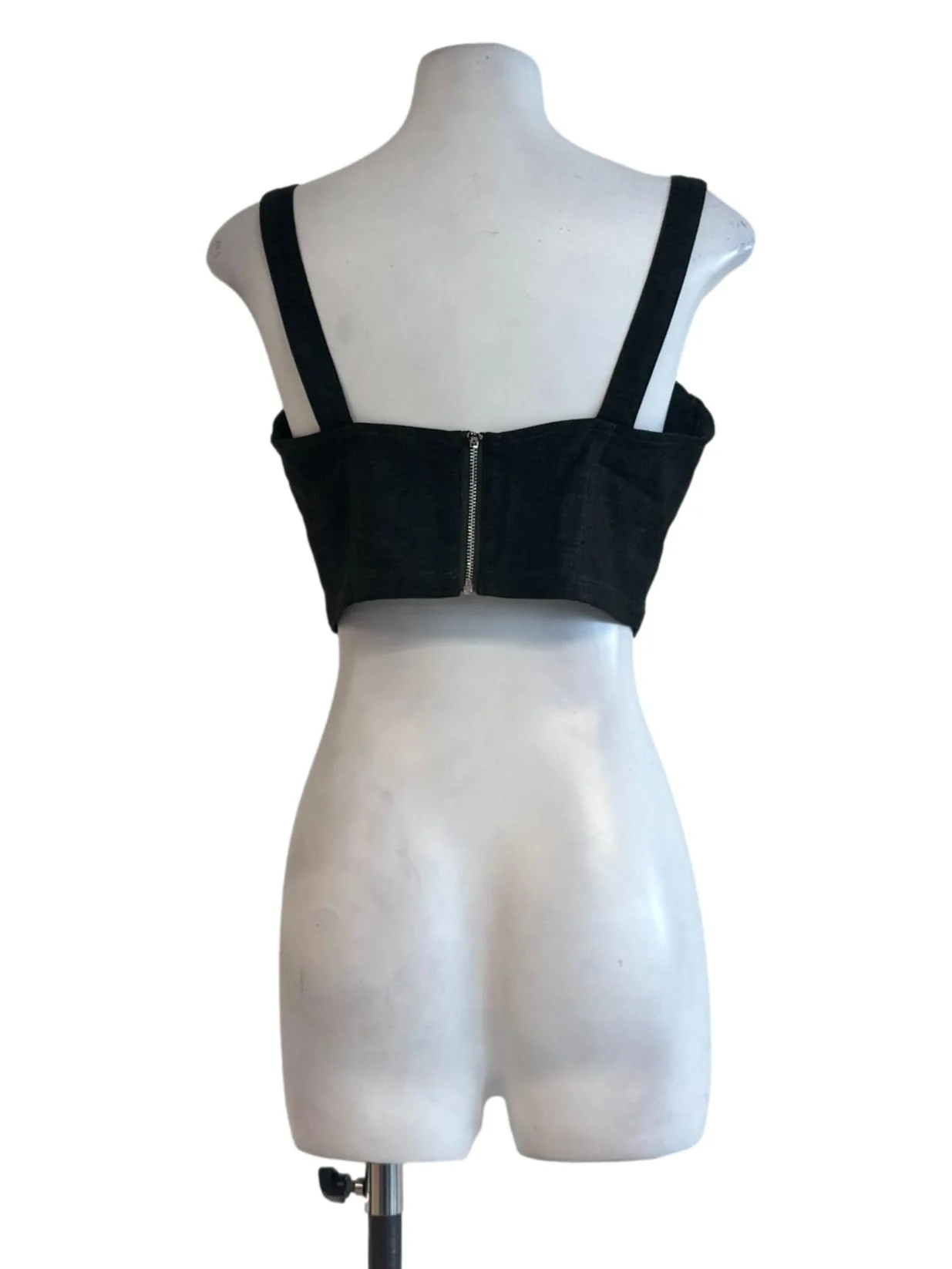 Arsenic Black Queen Anne Cropped Top - Image 2