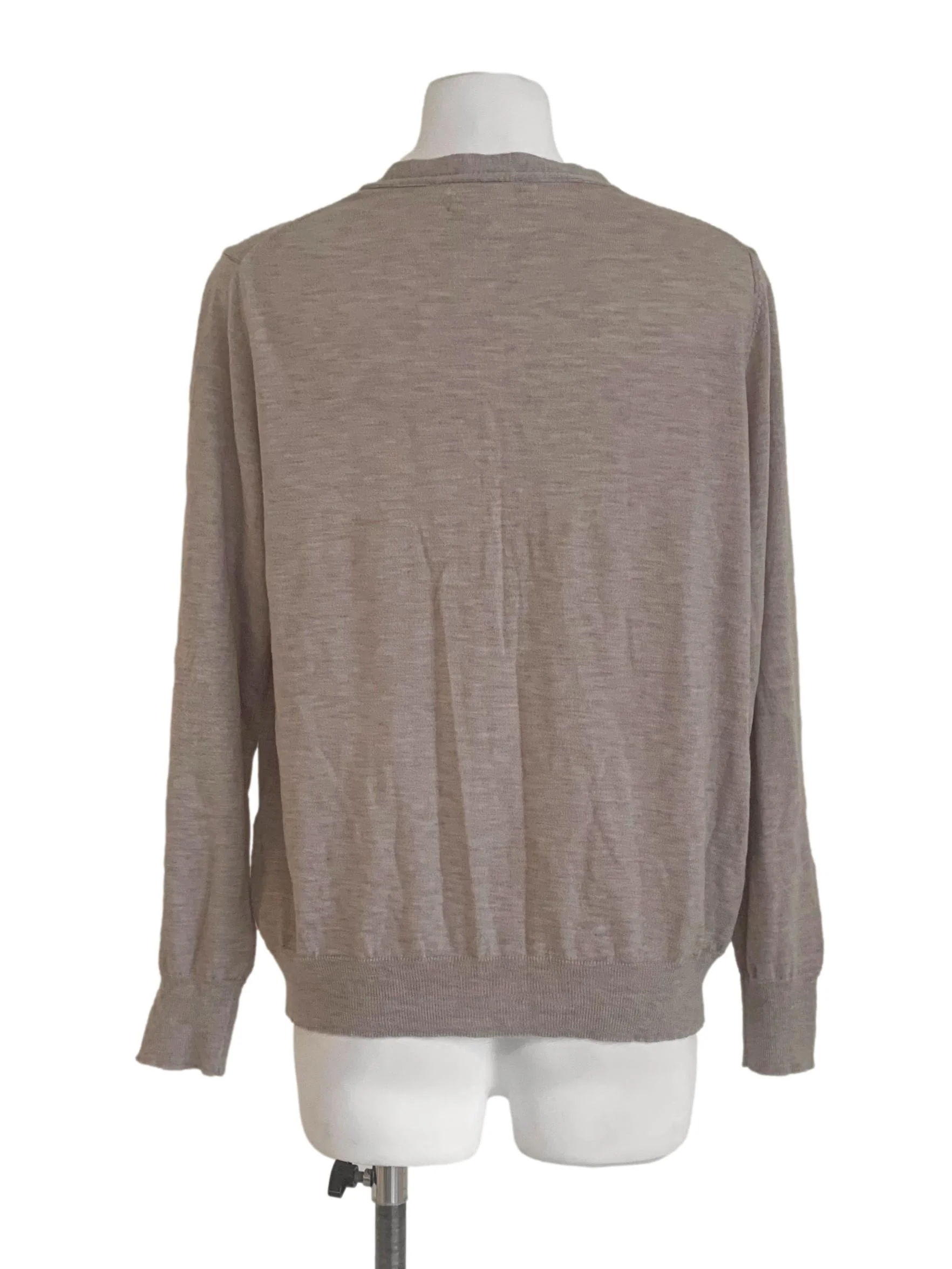 Ash Grey V-Neck Cardigan - Image 2
