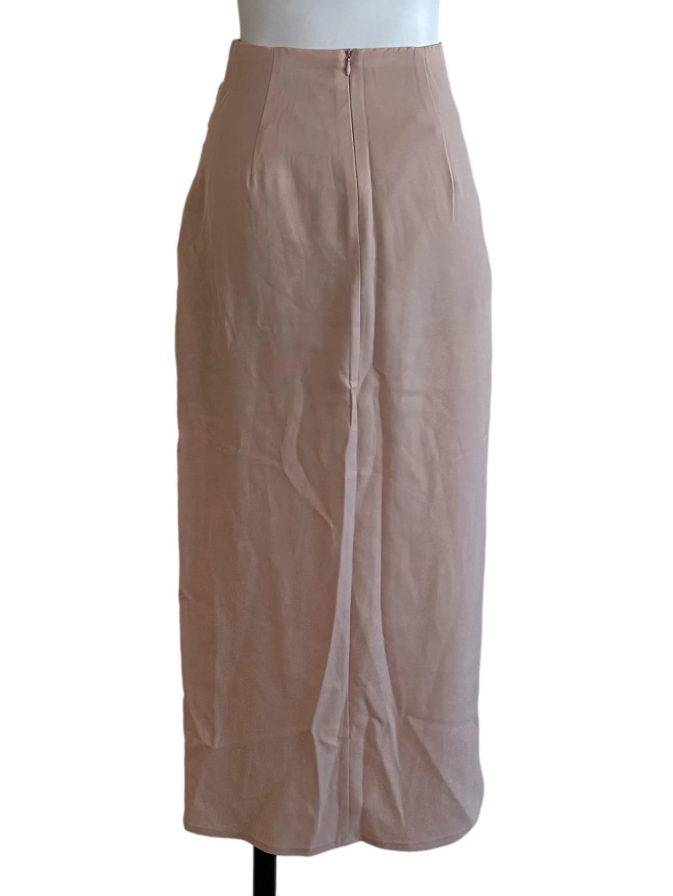 Ash Pink Side Ruched Slit Skirt - Image 2