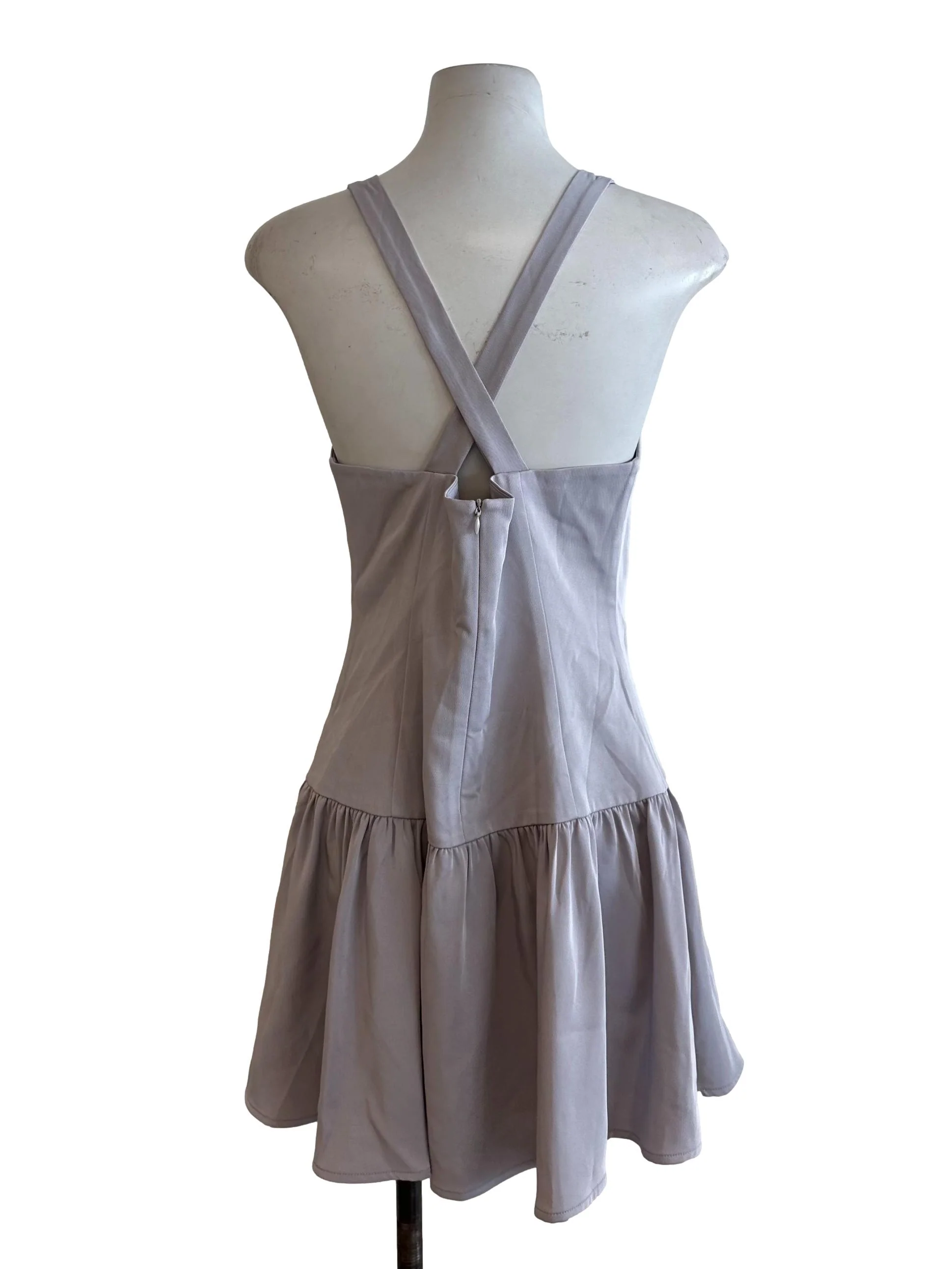Ash Purple Square Neck Dropwaist Dress - Image 2