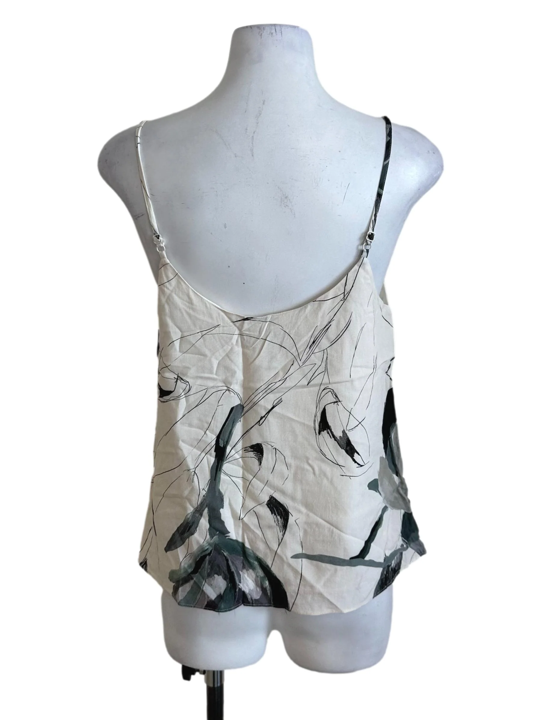 Ash White Pattern Scoop Top - Image 2