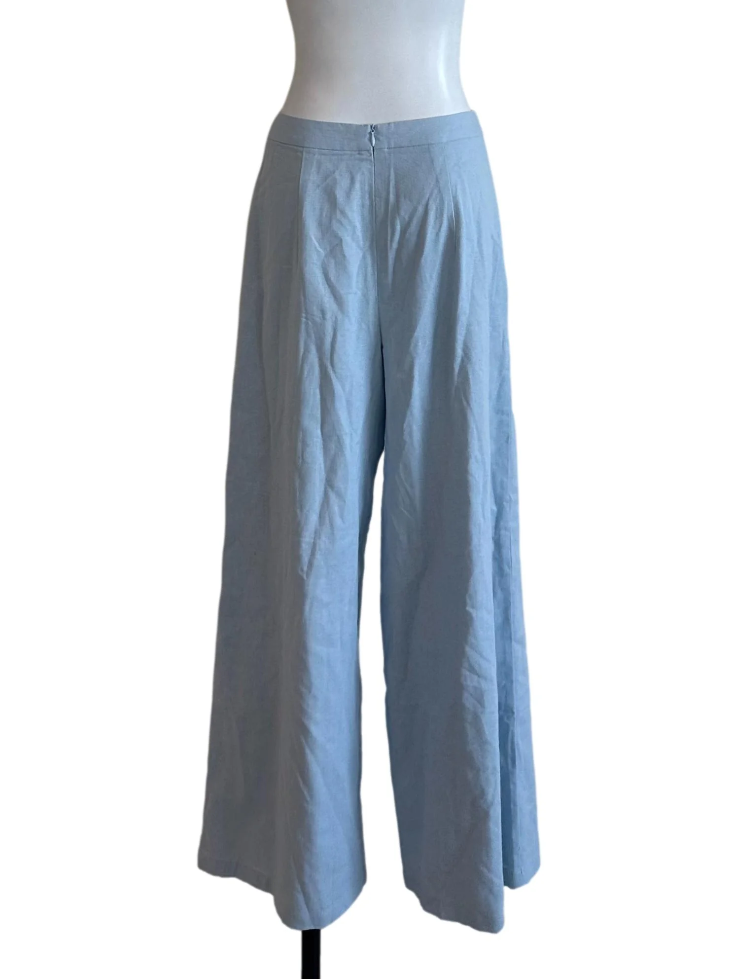 Baby Blue Casual Straight Pants - Image 2