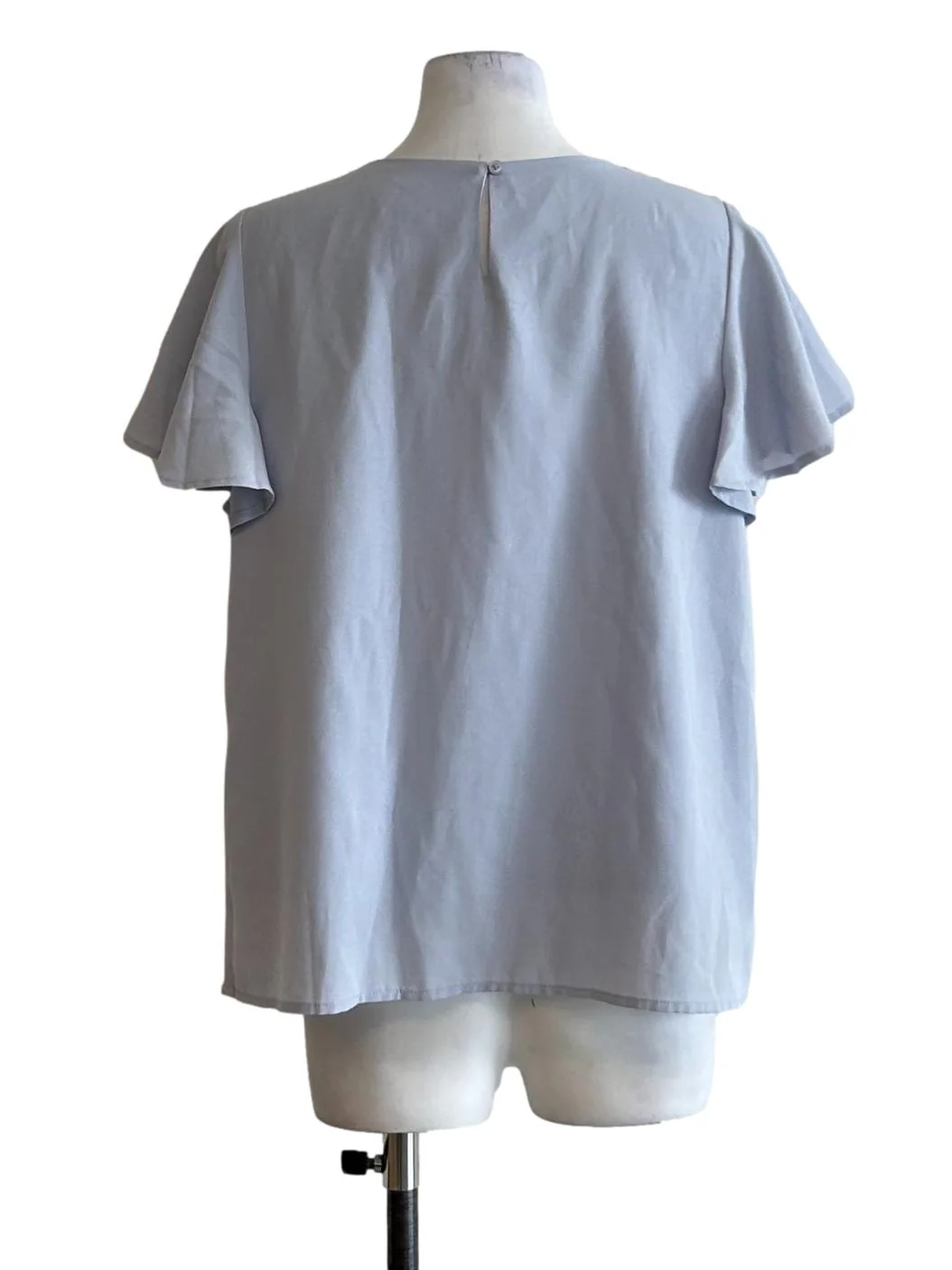 Baby Blue Pleats Blouse - Image 2