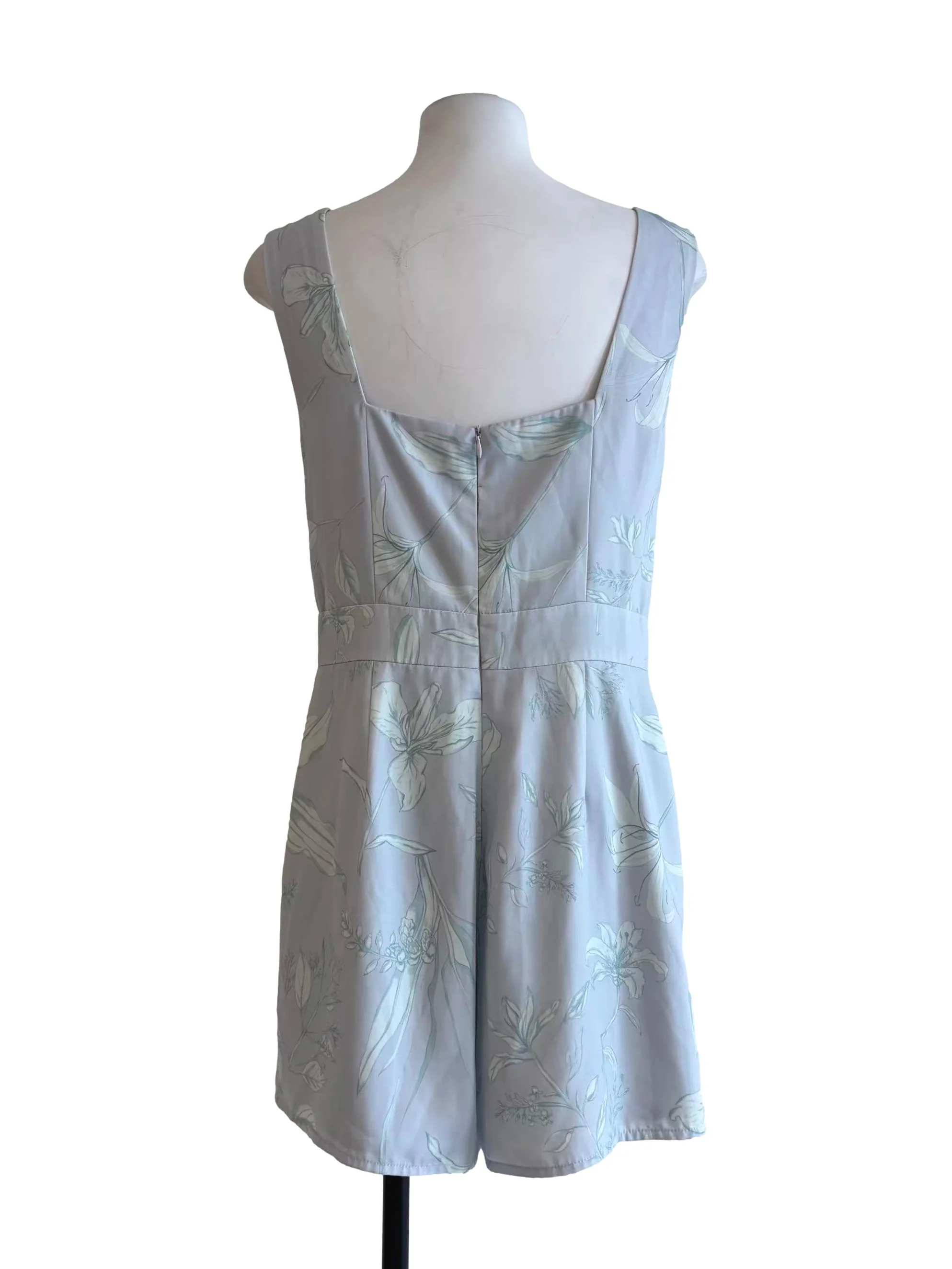 Baby Blue Square Neck Romper - Image 2