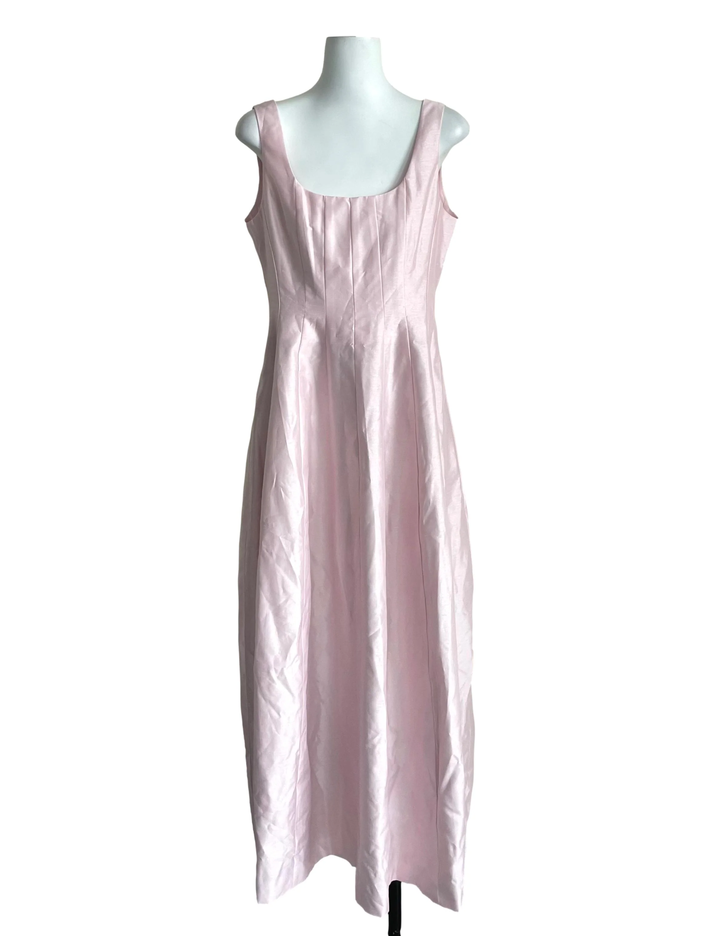 Baby Pink Panelled Maxi Dress