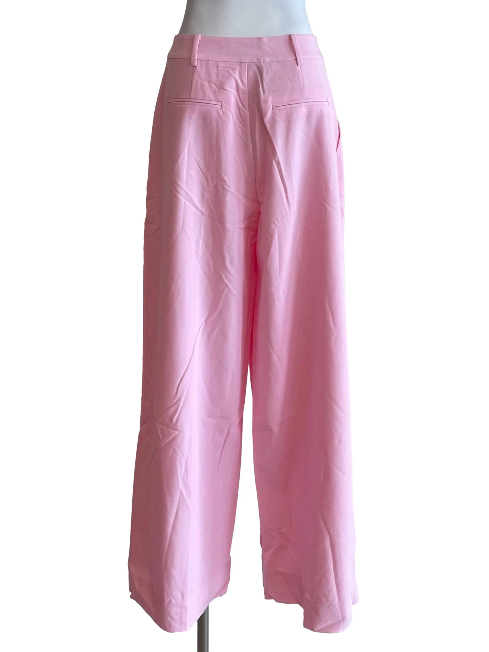 Baby Pink Pleated Formal Pants - Image 2