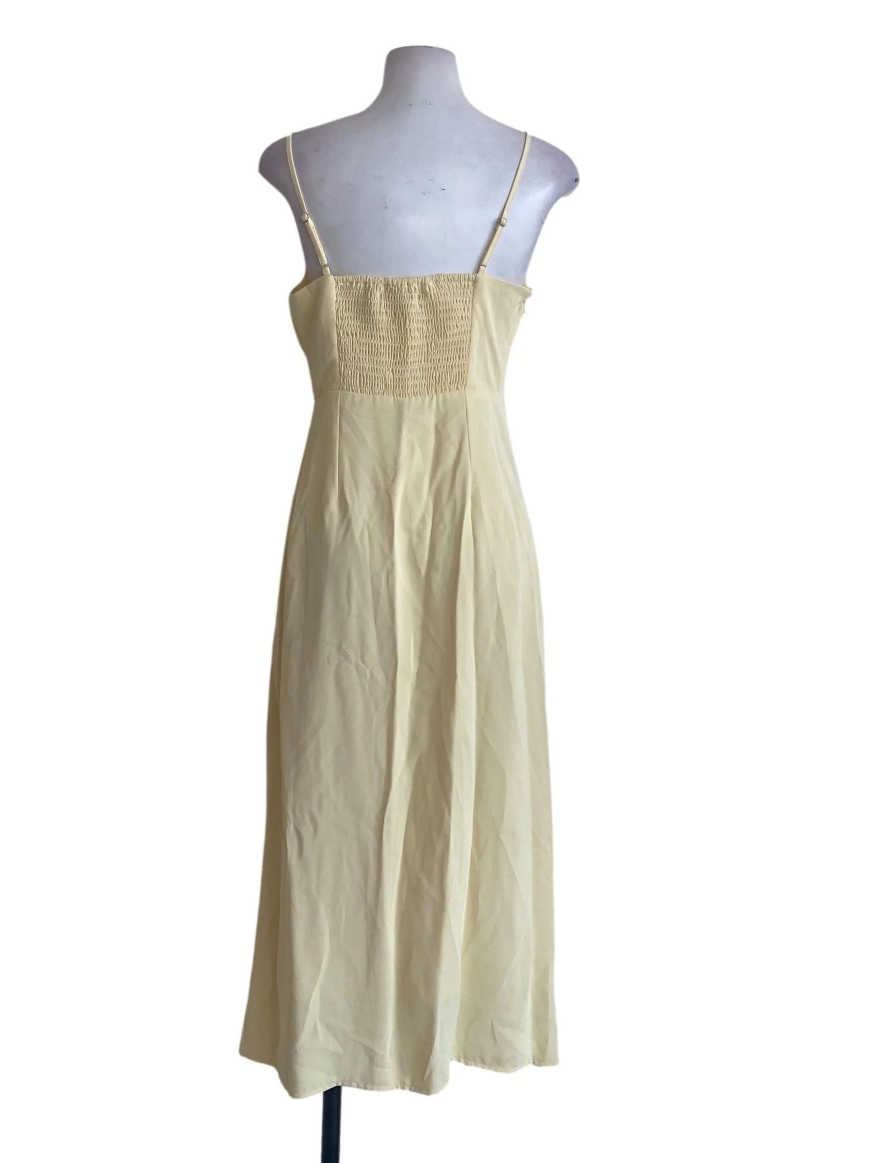 Banana Yellow Sleeveless Slit Slit Dress - Image 2