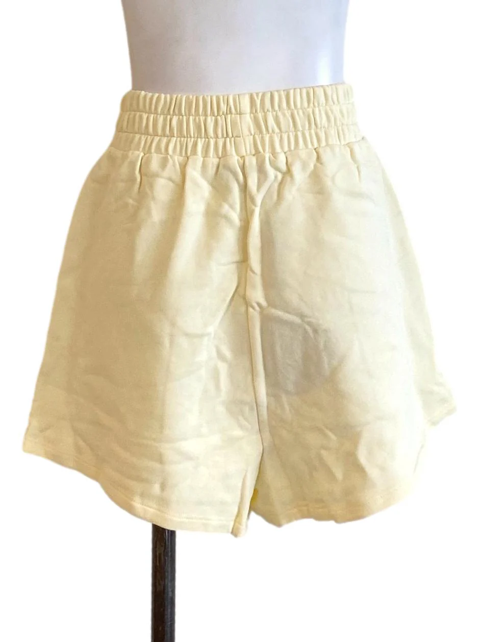 Banana Yellow Waisted Regular Track Shorts - Image 2