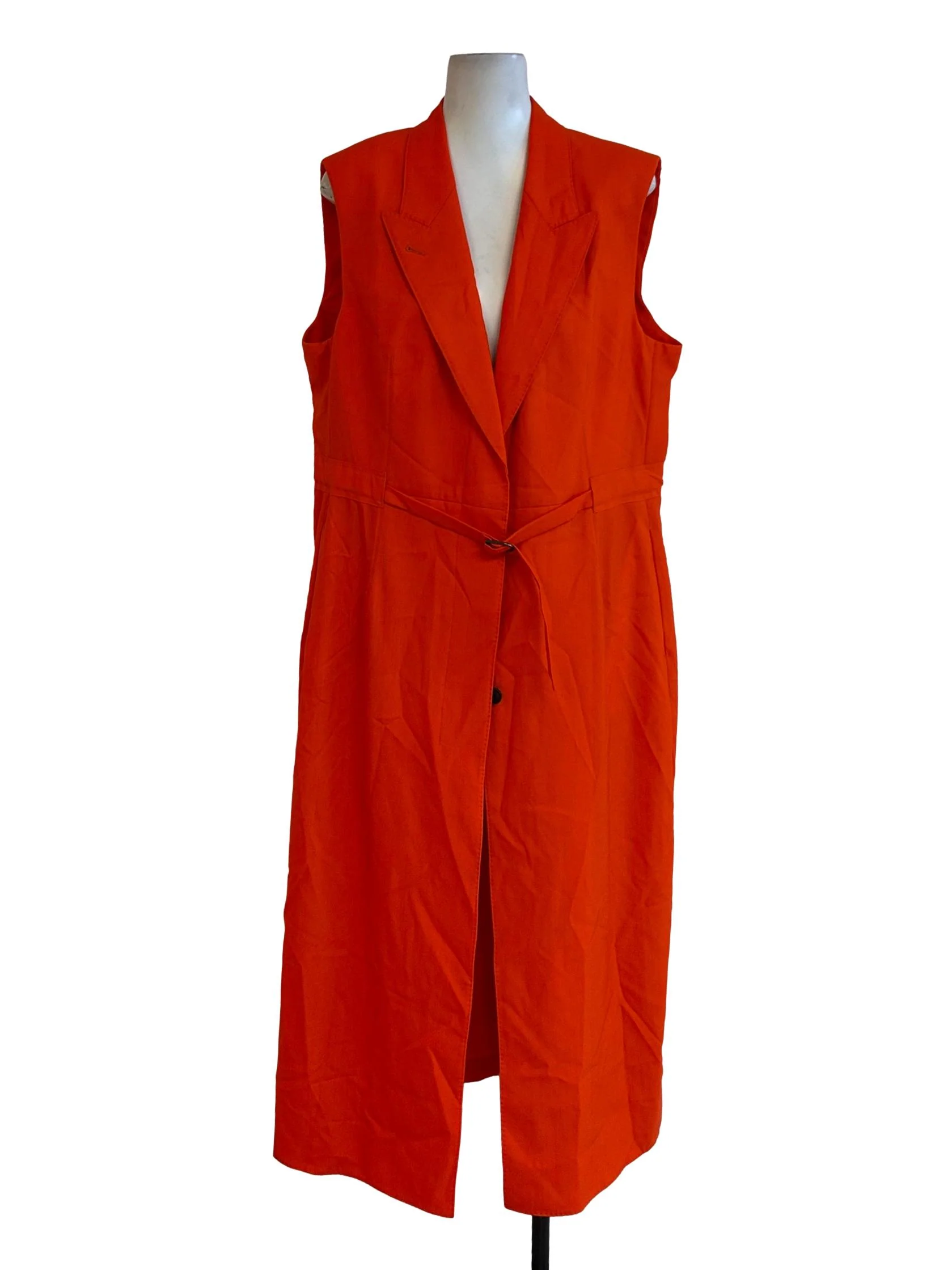 Basel Trenchcoat - Sleeveless Trench In Sweet Orange CSN - Image 5