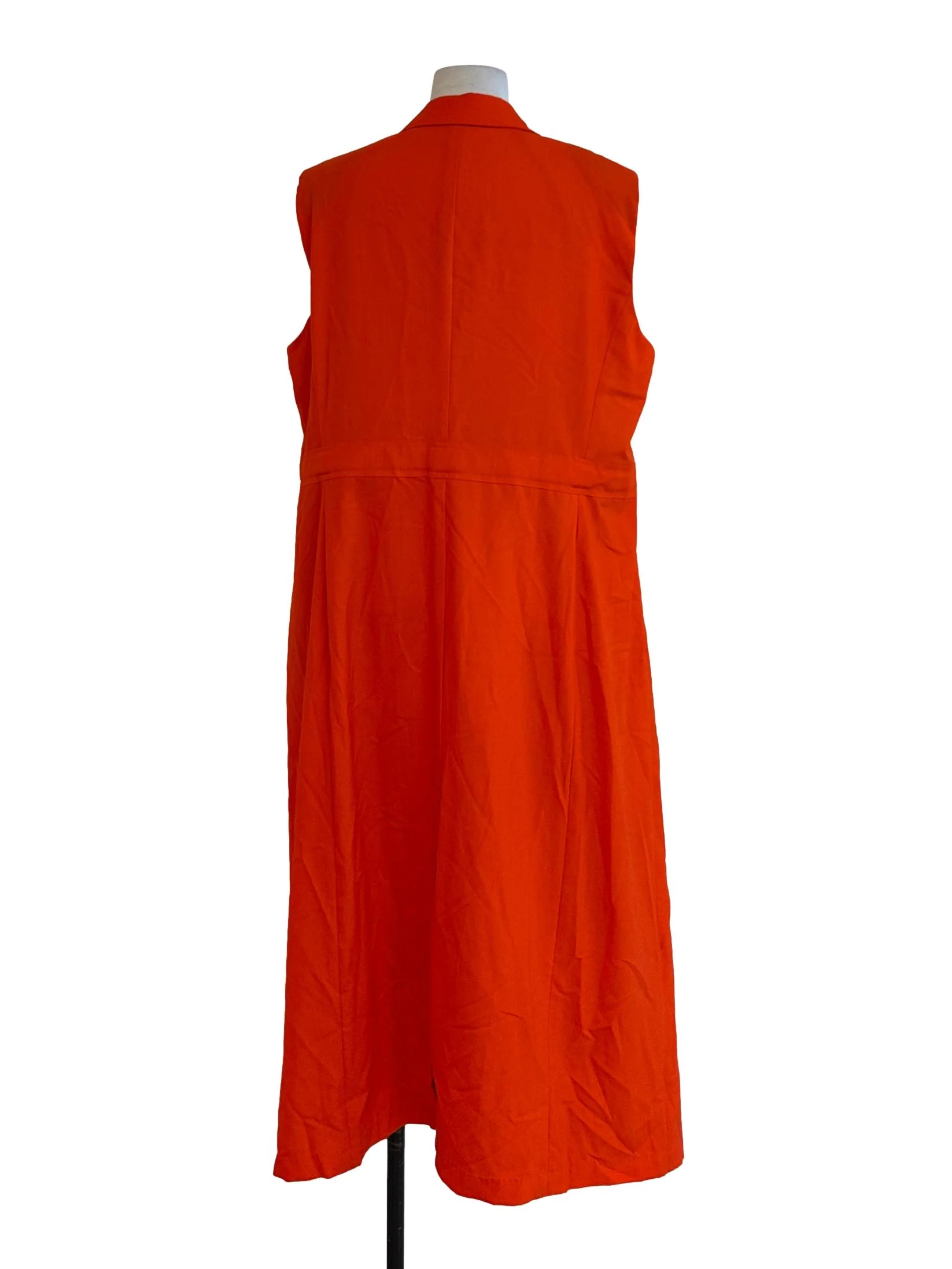 Basel Trenchcoat - Sleeveless Trench In Sweet Orange CSN - Image 6