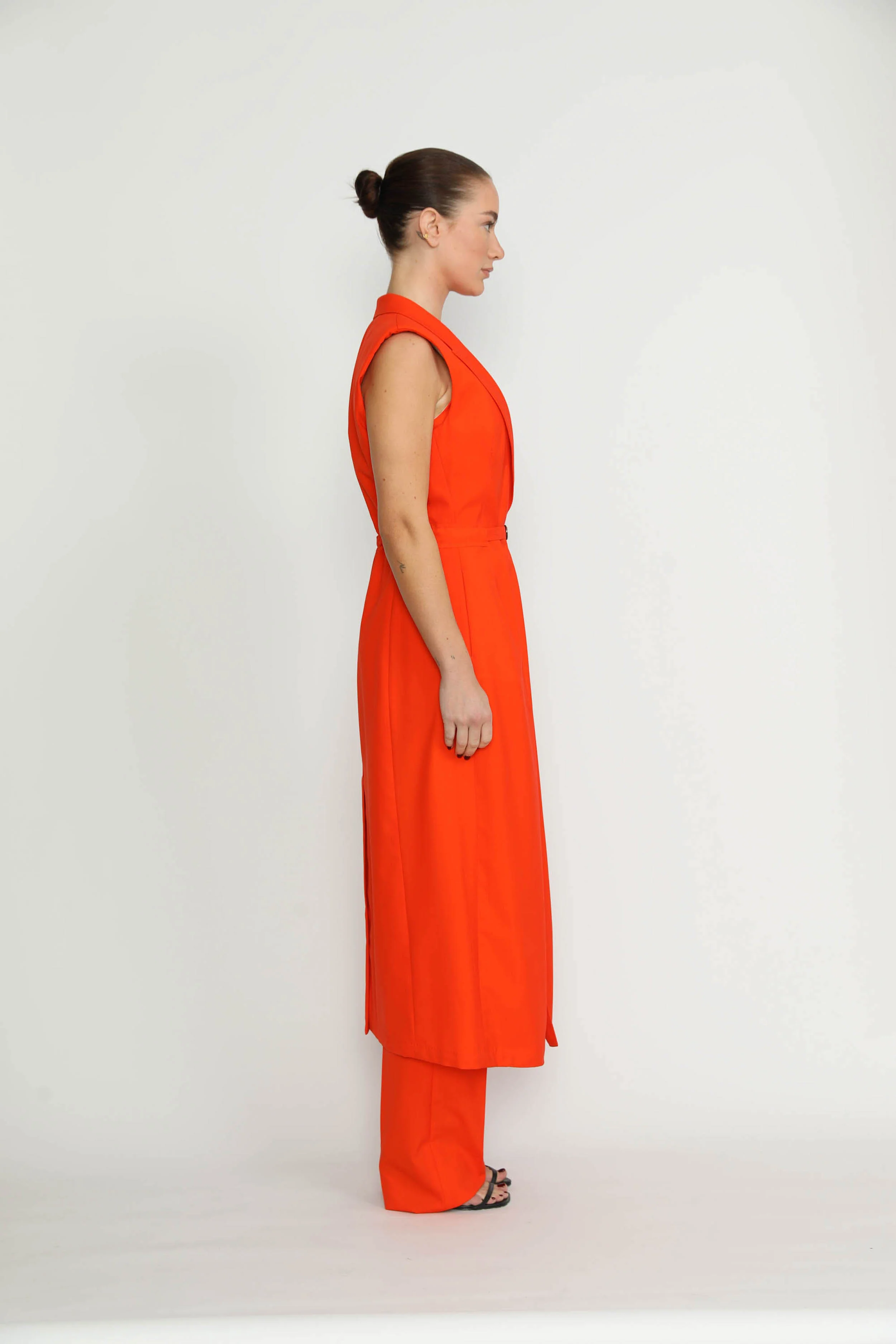 Basel Trenchcoat - Sleeveless Trench In Sweet Orange CSN - Image 3