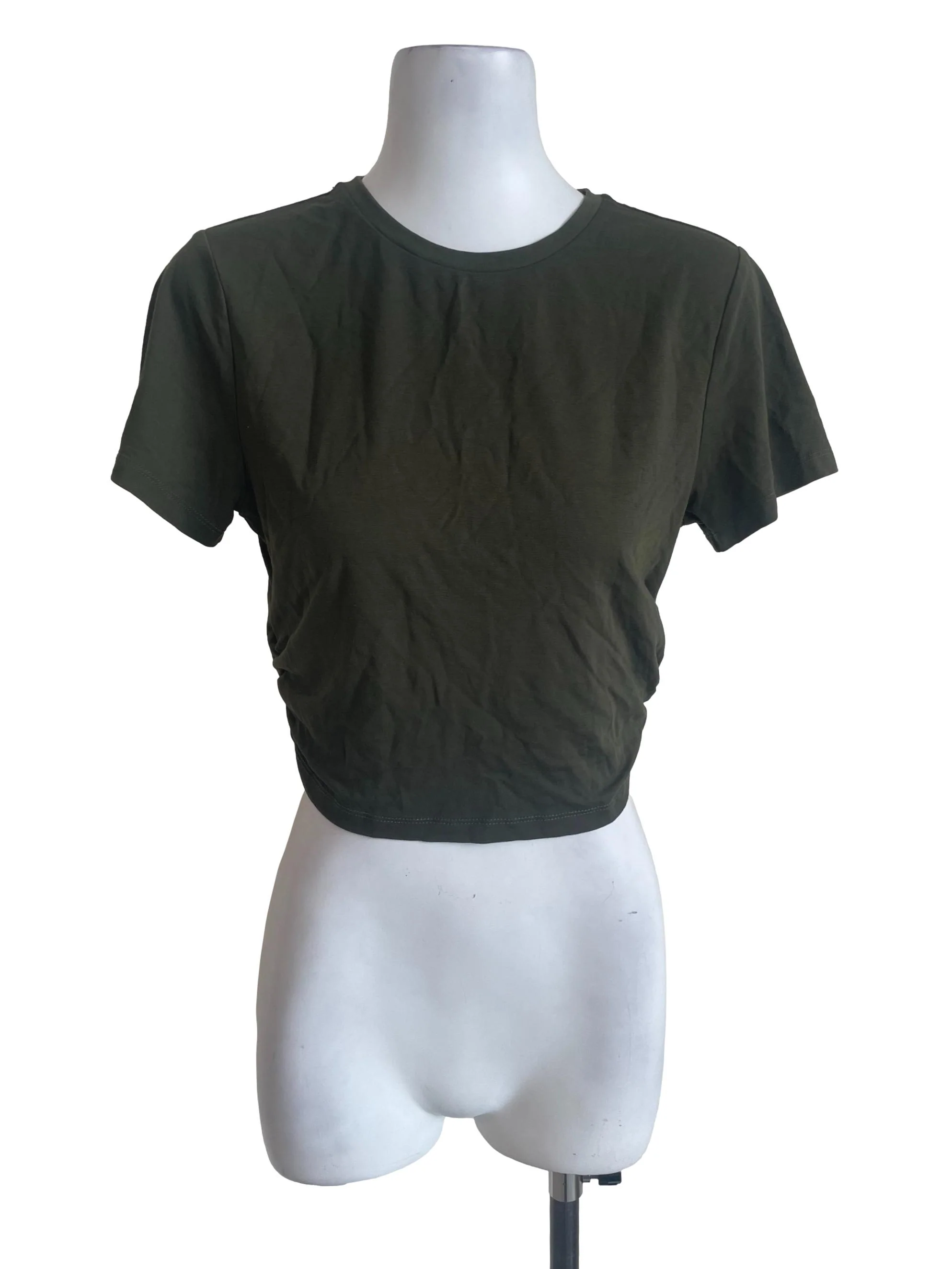 Basil Green Crop Top