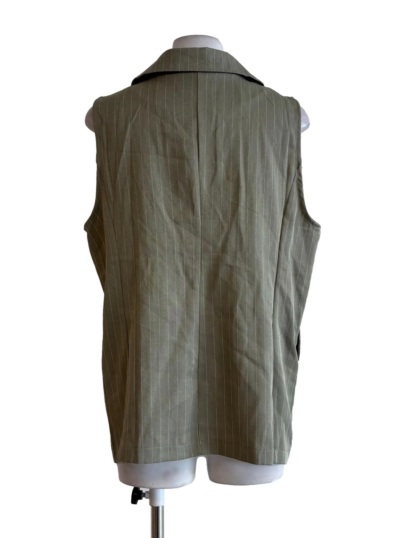 Basil Green Striped Vest - Image 2