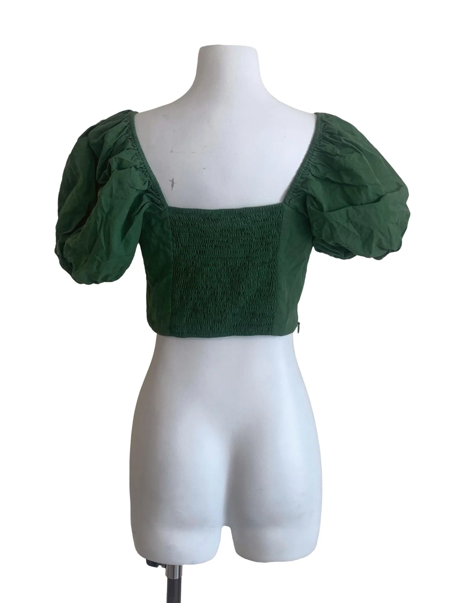 Basil Green Sweetheart Neck Top - Image 2