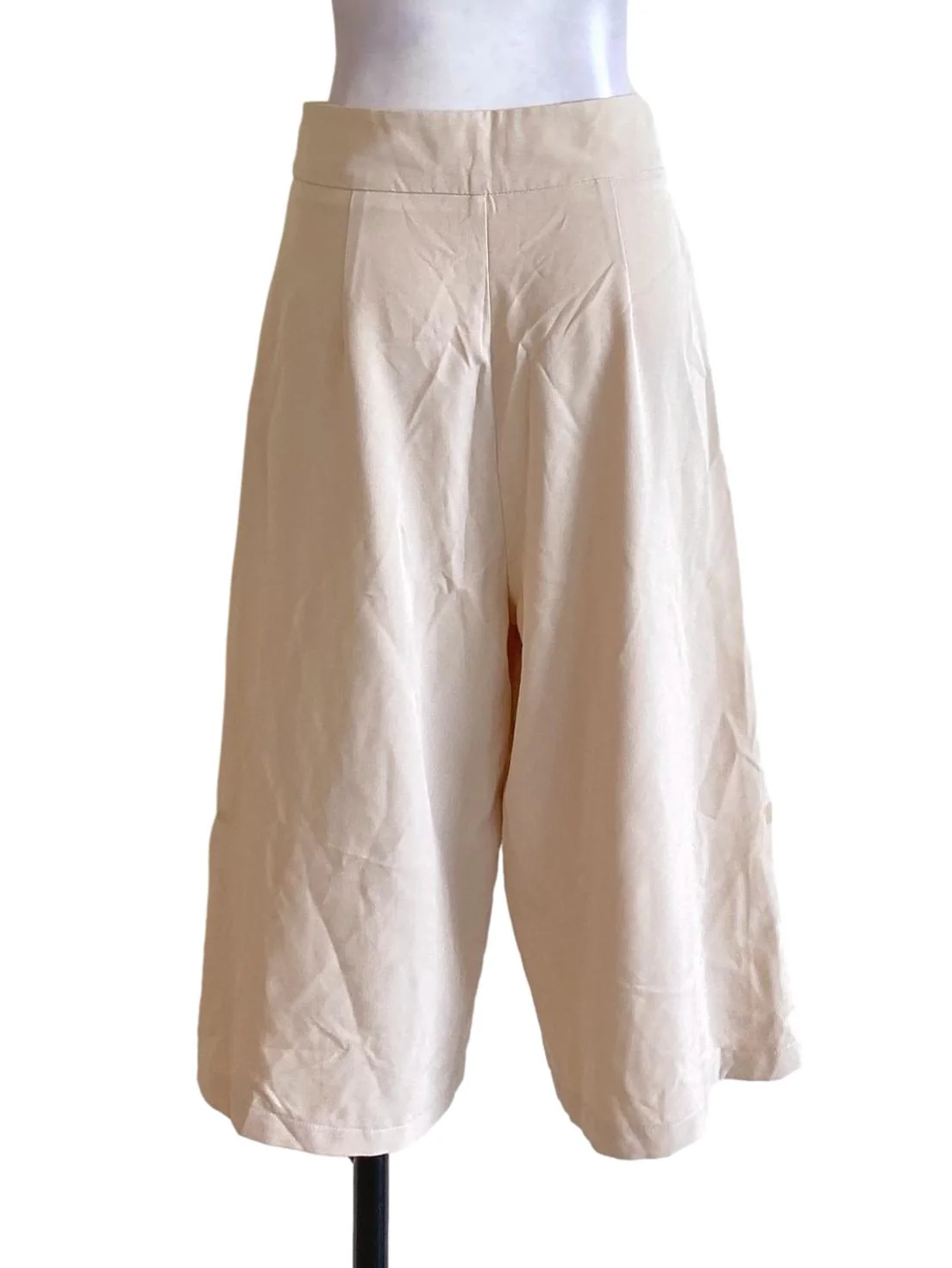 Beige Brown Cropped Loose Pants - Image 2