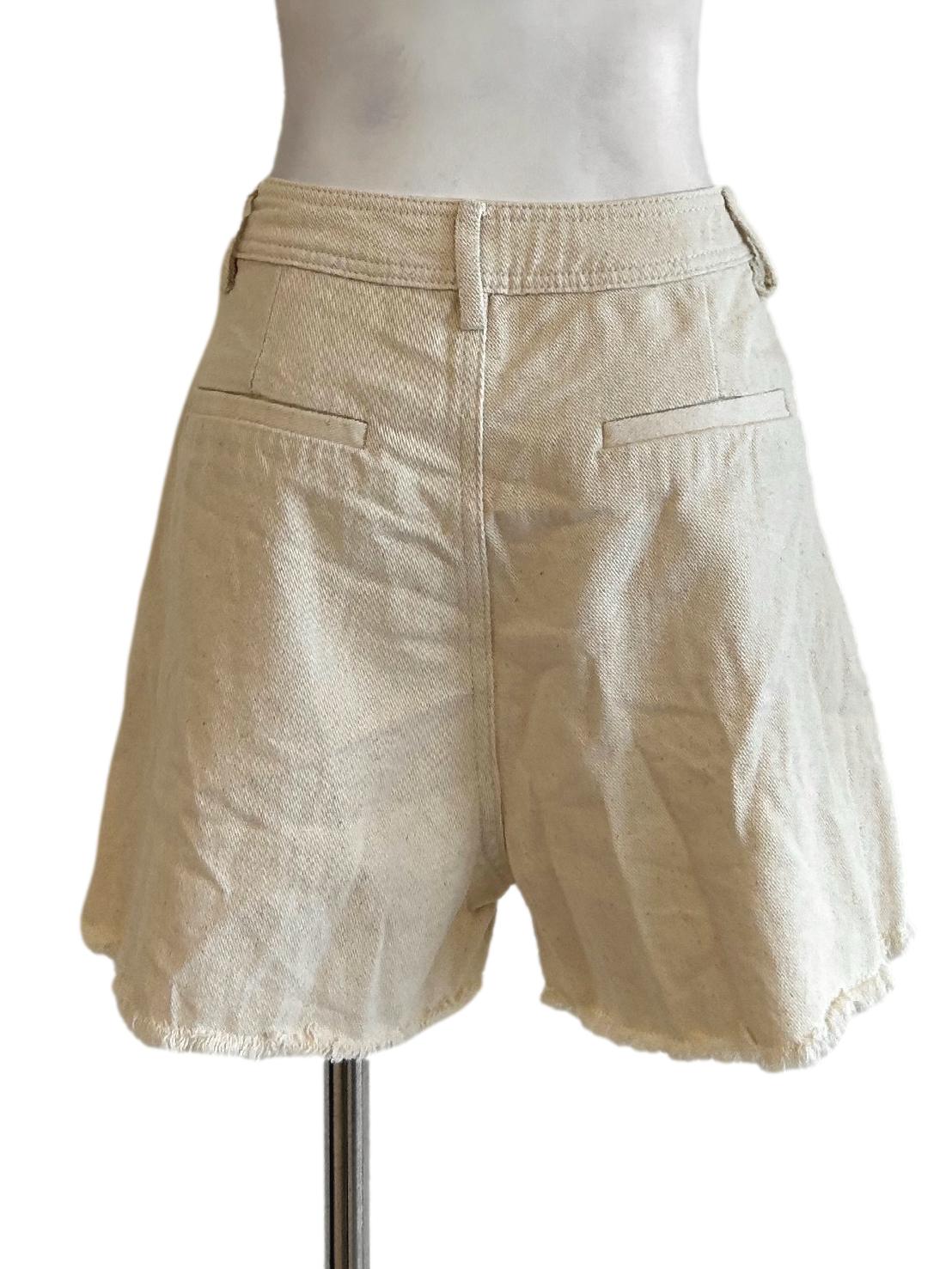 Beige Denim Boyfriend Shorts TCL - Image 2