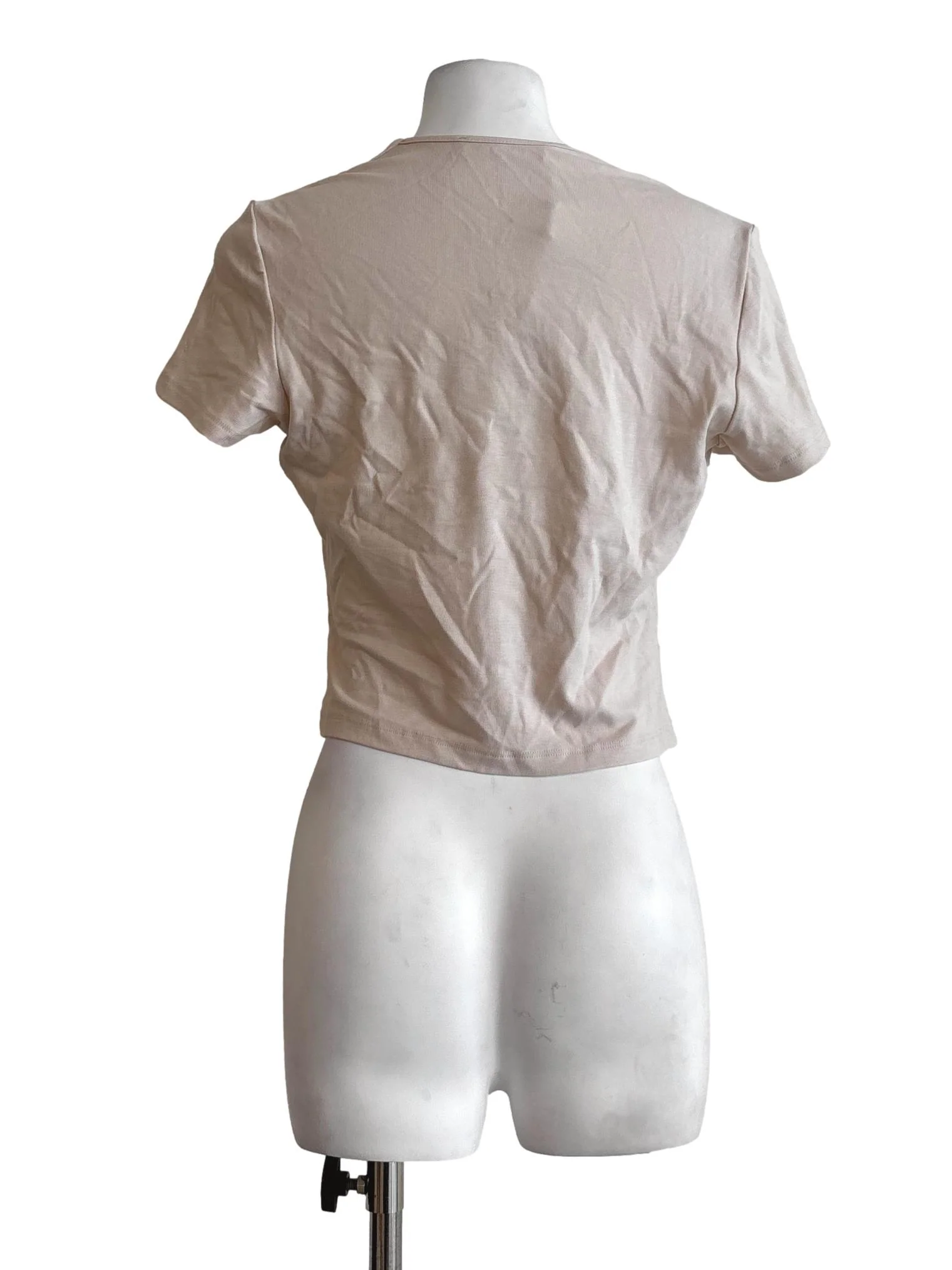 Beige Fitted Tank Top - Image 2