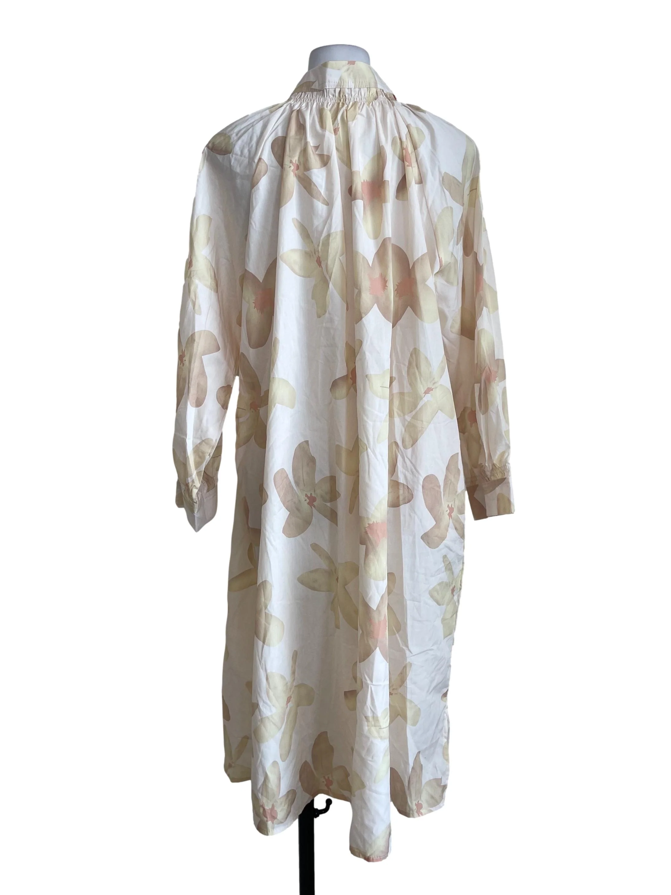 Beige Floral Baggy Dress - Image 2