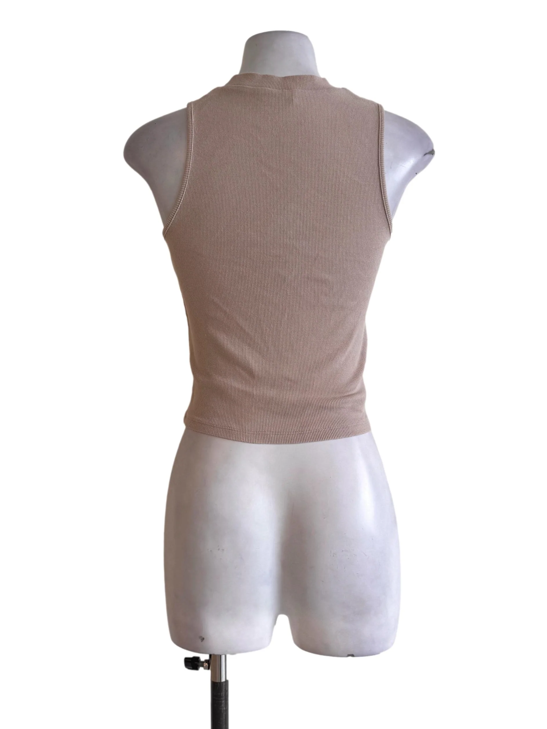 Beige Knitted Tank Top - Image 2