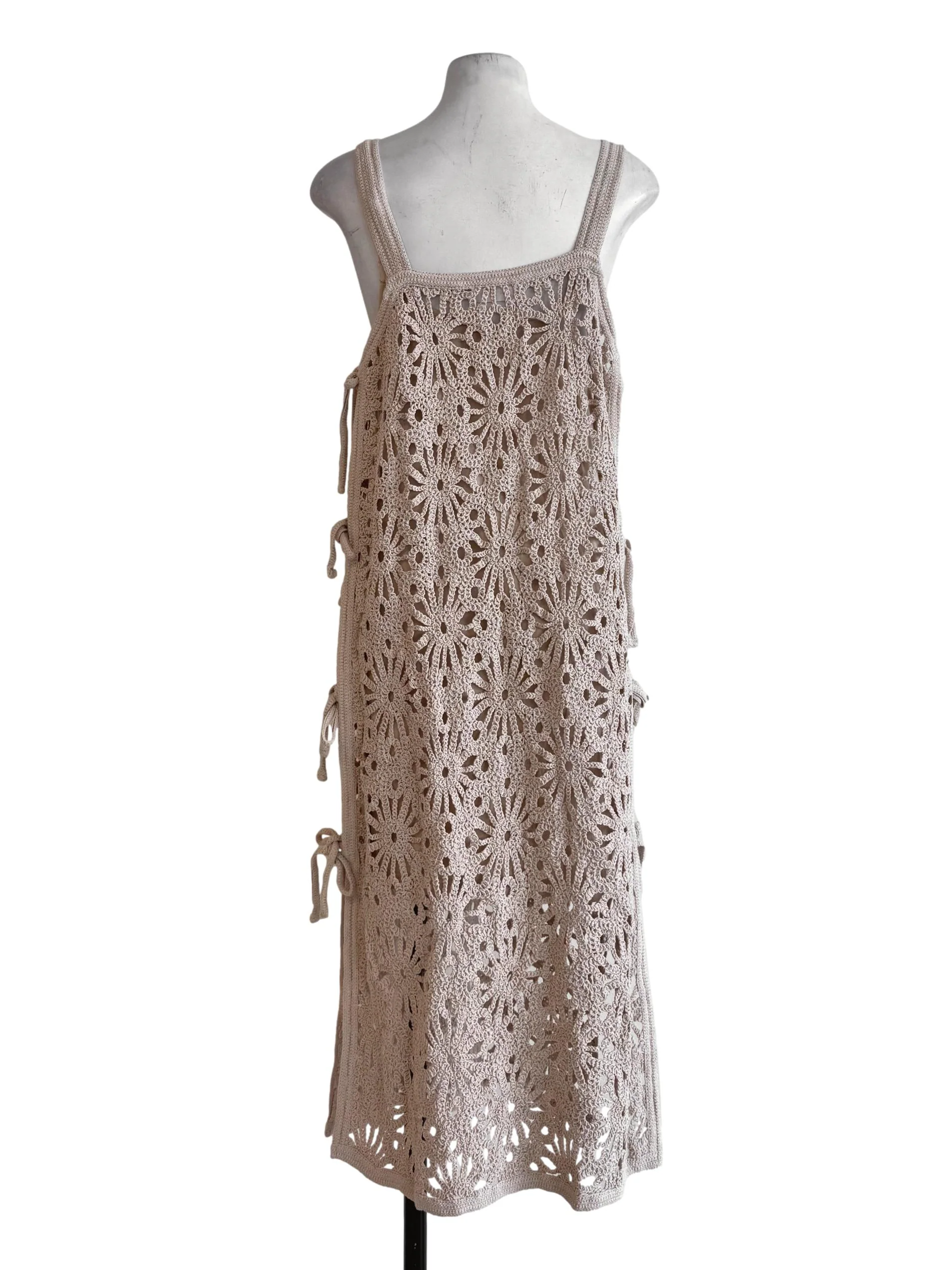 Beige Knitted Two Piece Dress - Image 2