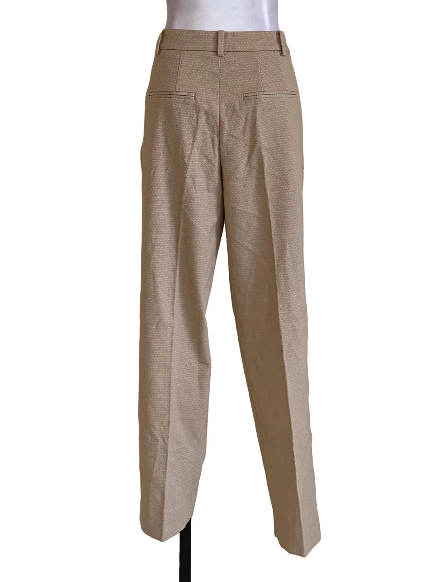 Beige Polka Dot Straight Pants - Image 2