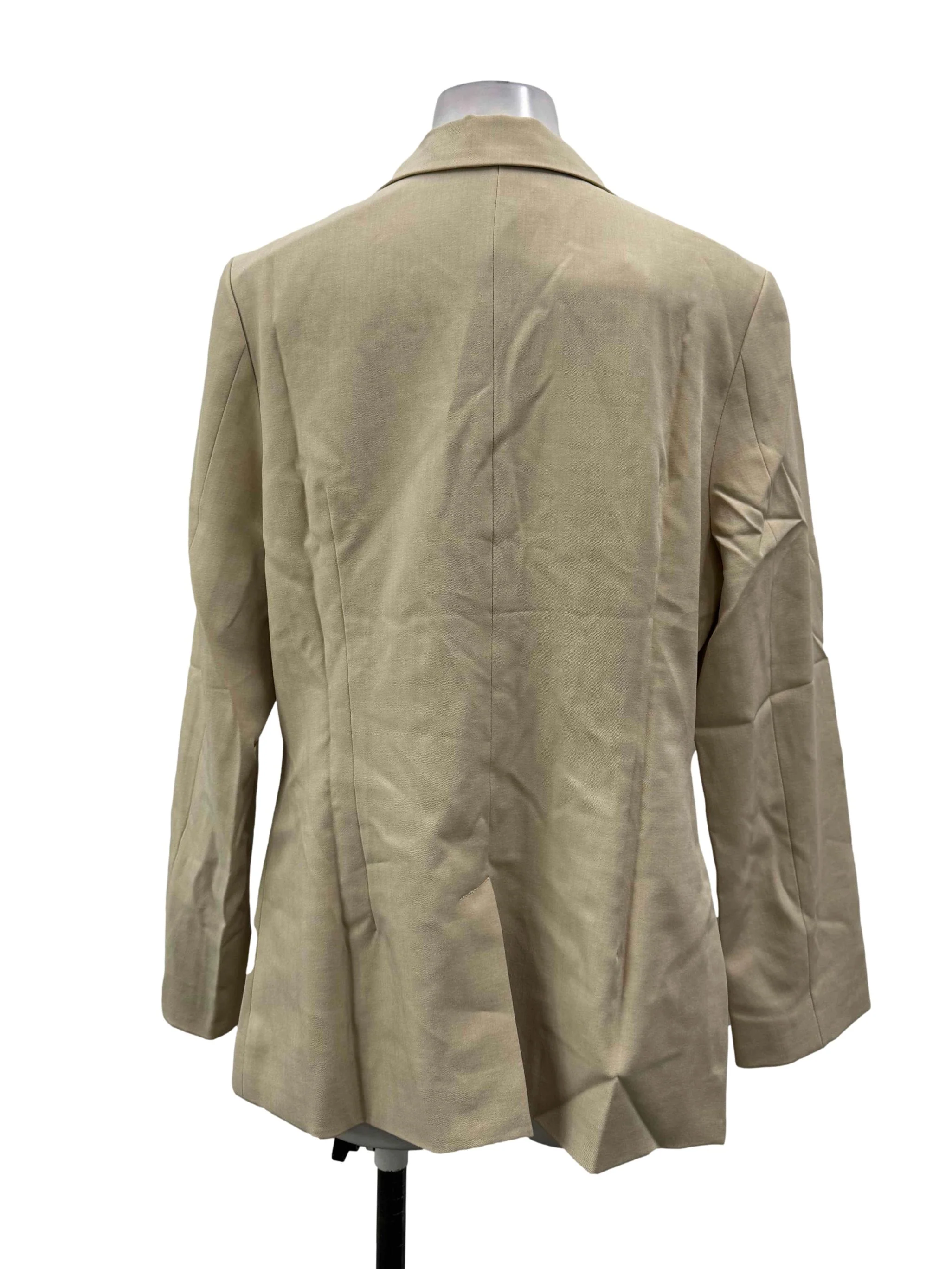 Beige Single Button Blazer - Image 2