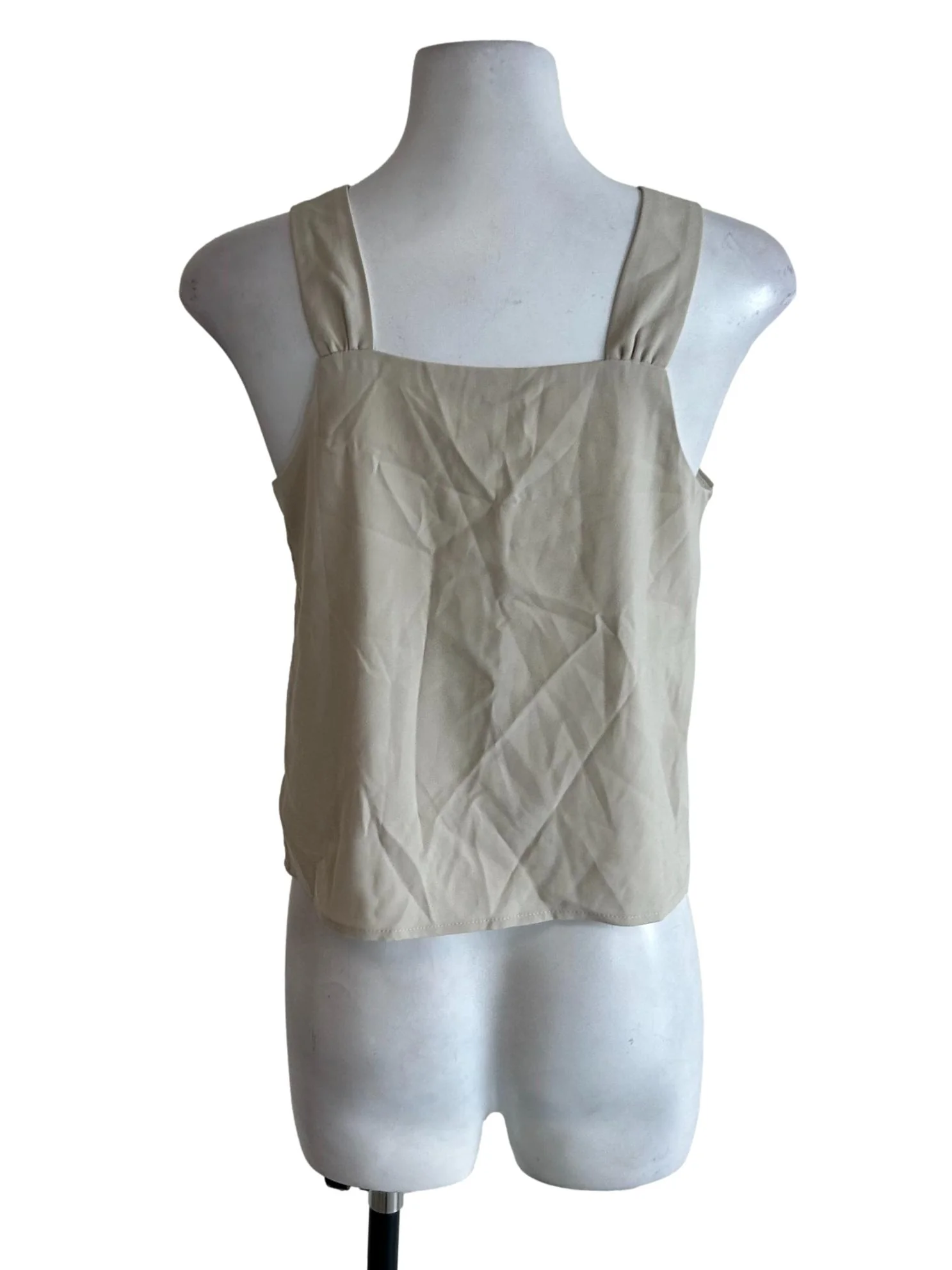 Beige Square Neck Sleeveless Top - Image 2