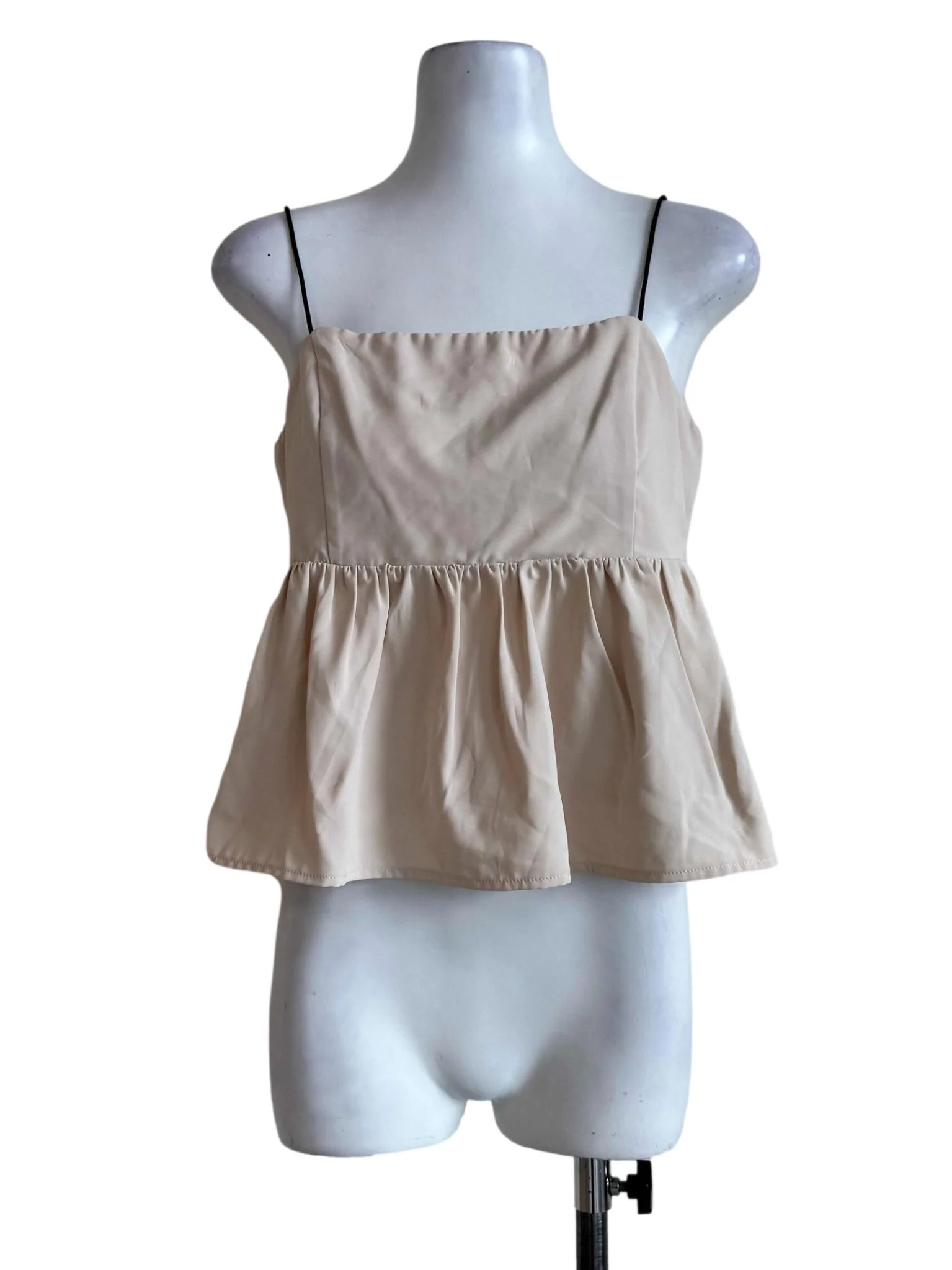 Beige With Black Strap Camisole