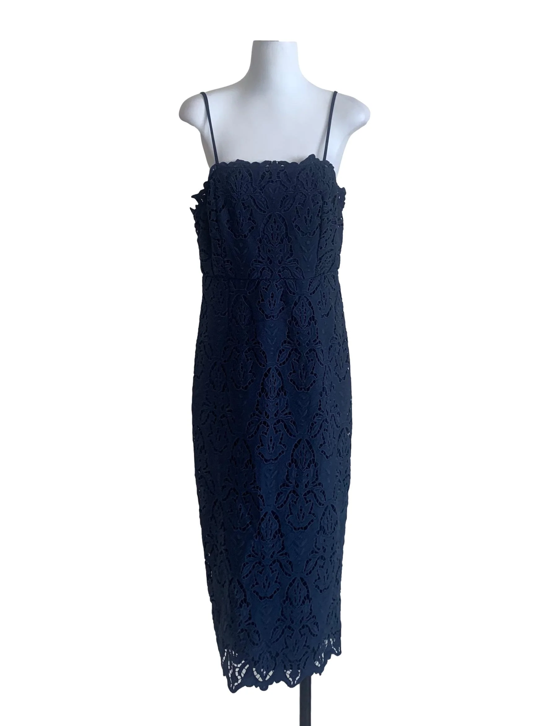 Berry Blue Laced Pattern Dress