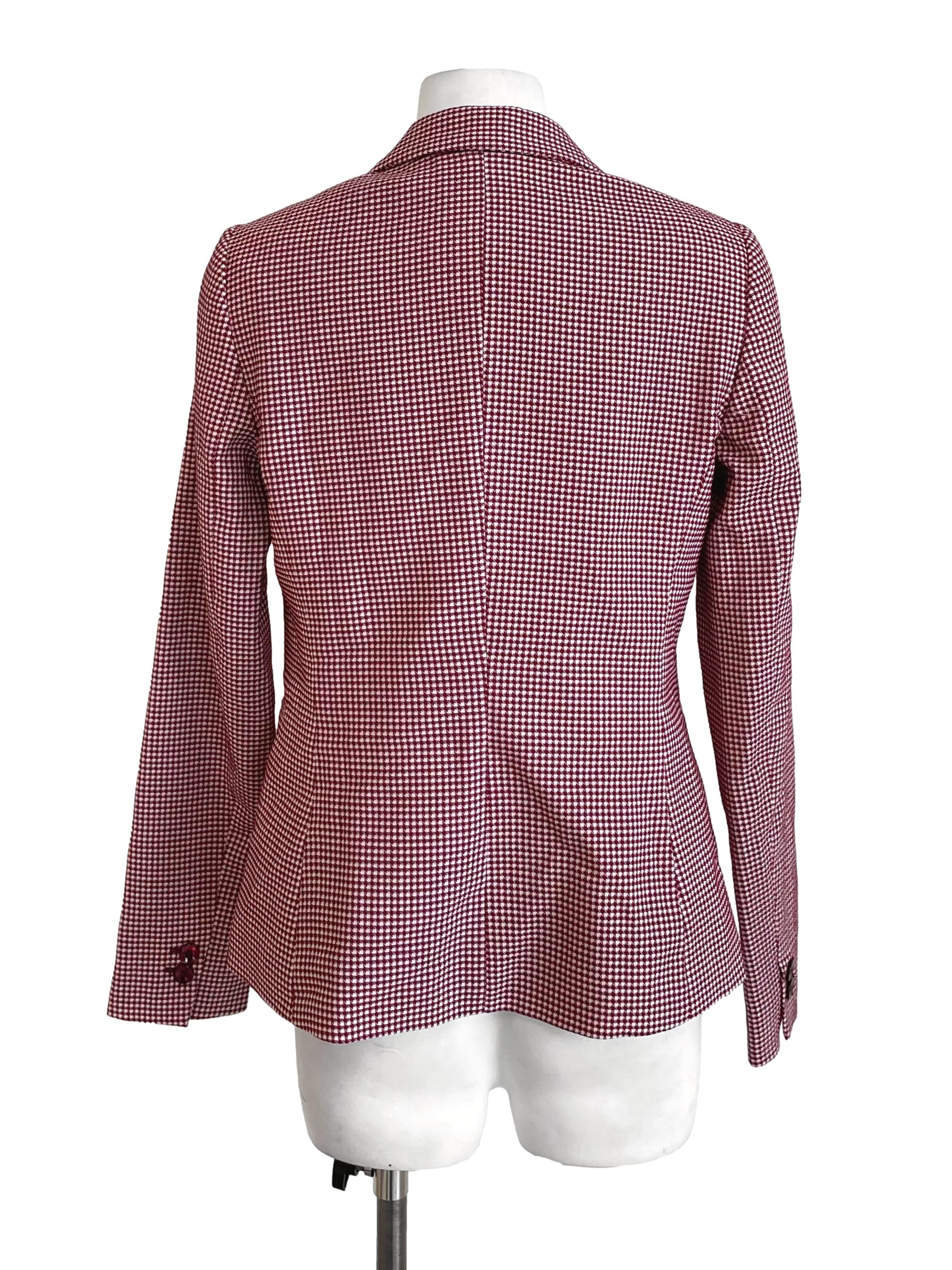 Berry Houndstooth Skinny Suit - Image 2