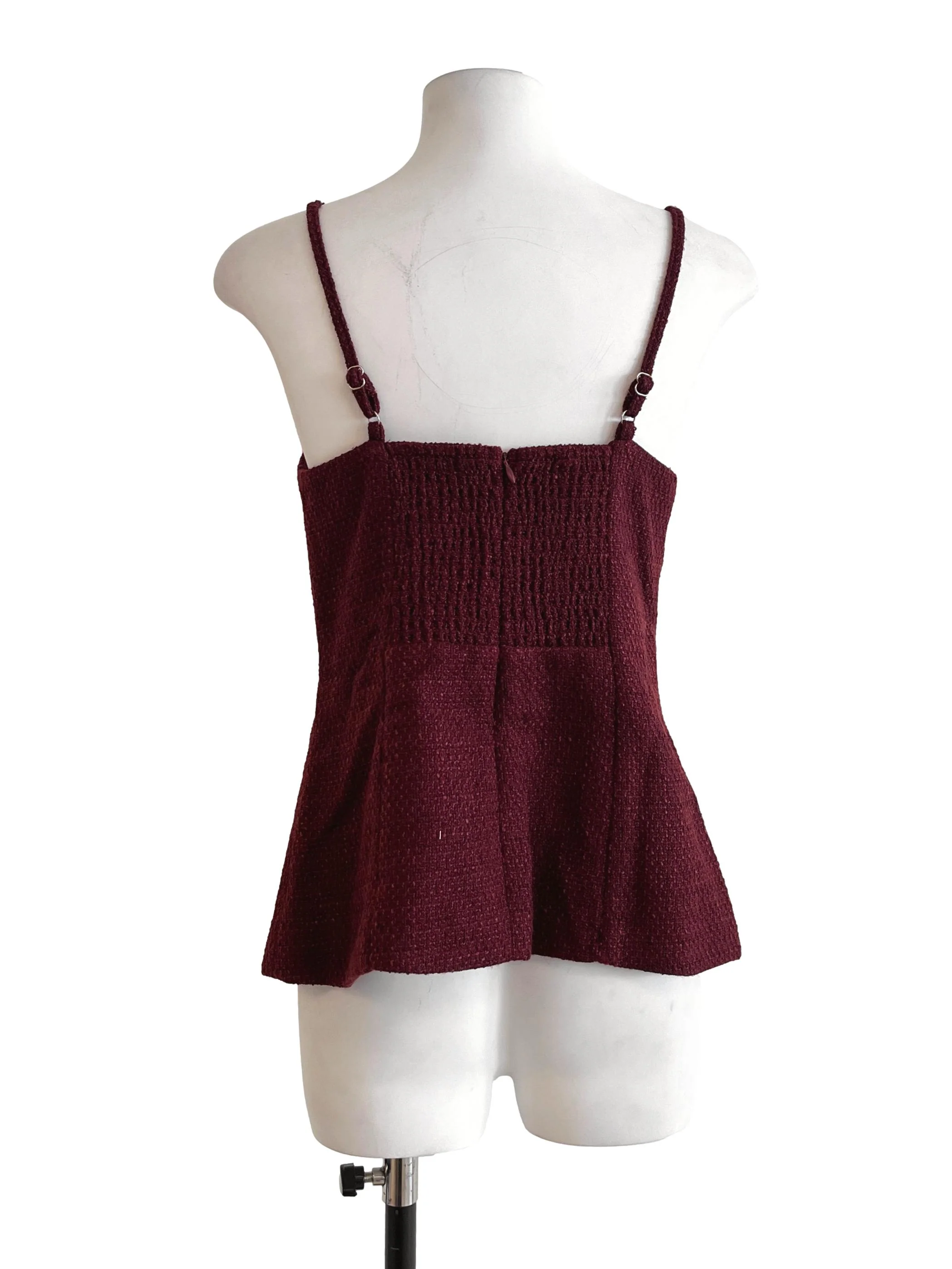 Berry Red Square Sleeveless Top - Image 2